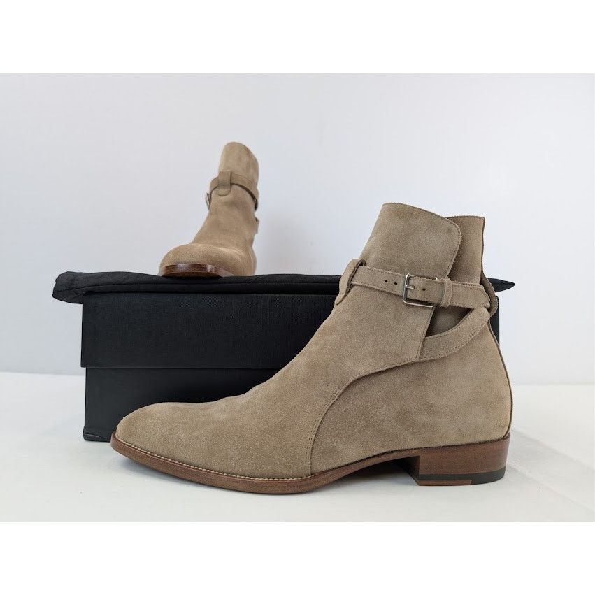Saint Laurent Paris o1rshd1 Q:2 / Wyatt 30 Jodhpur Boots in New Sigaro Size US 8 / EU 41 - 21 Thumbnail