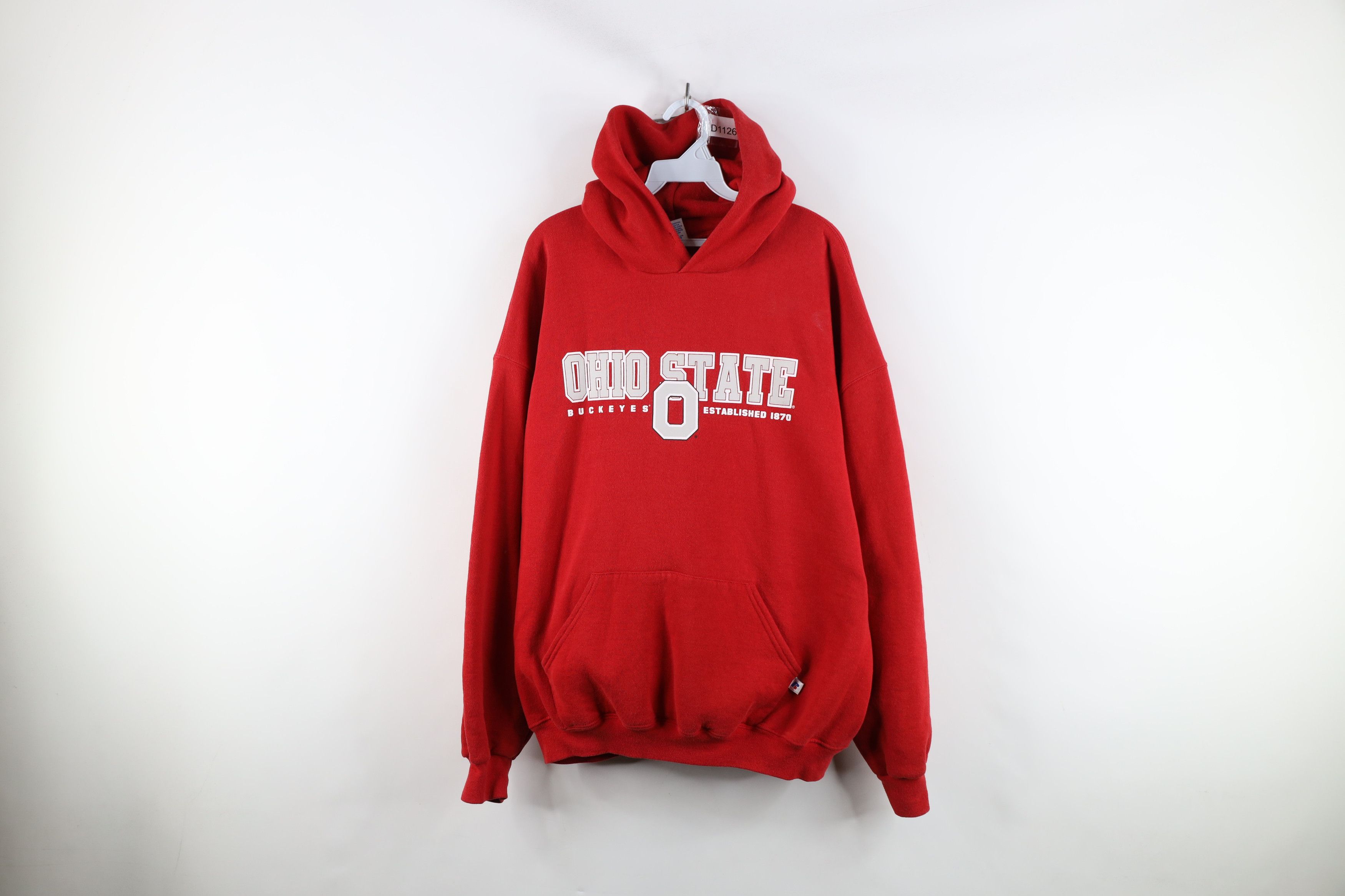 Russell Athletic × Vintage Vintage 90s Russell Athletic Ohio State University Hoodie Size US XXL / EU 58 / 5 - 1 Thumbnail