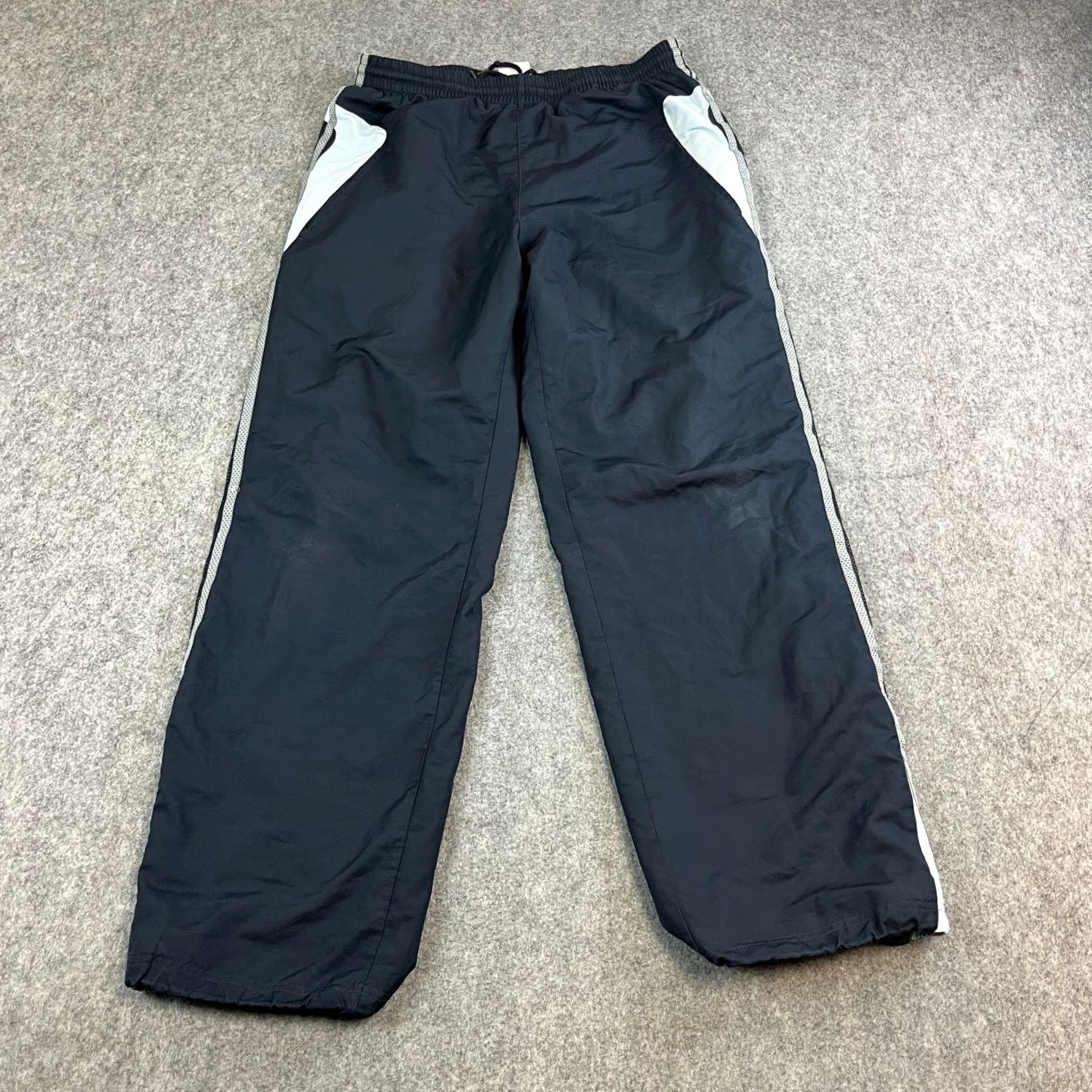 Adidas Adidas Mens Track Pants Sweat Joggers Large L Blue Baggy Relaxed Vintage 00s Size US 33 - 2 Thumbnail