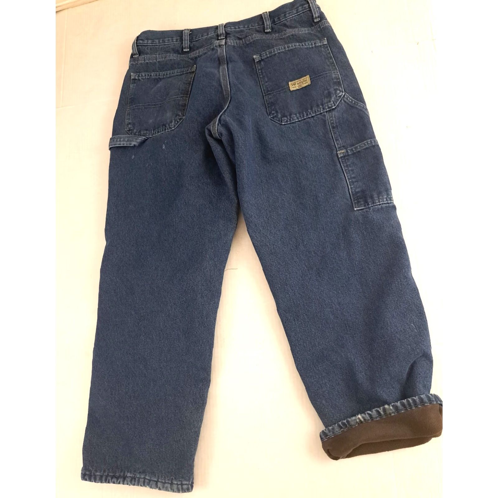 Wrangler VINTAGE Wrangler Jeans Insulated Cargo Denim Blue 34-30 Men Regular Inseam 30 5-Pocket Logo Wrangler Denim Blue Size US 34 / EU 50 - 4 Thumbnail