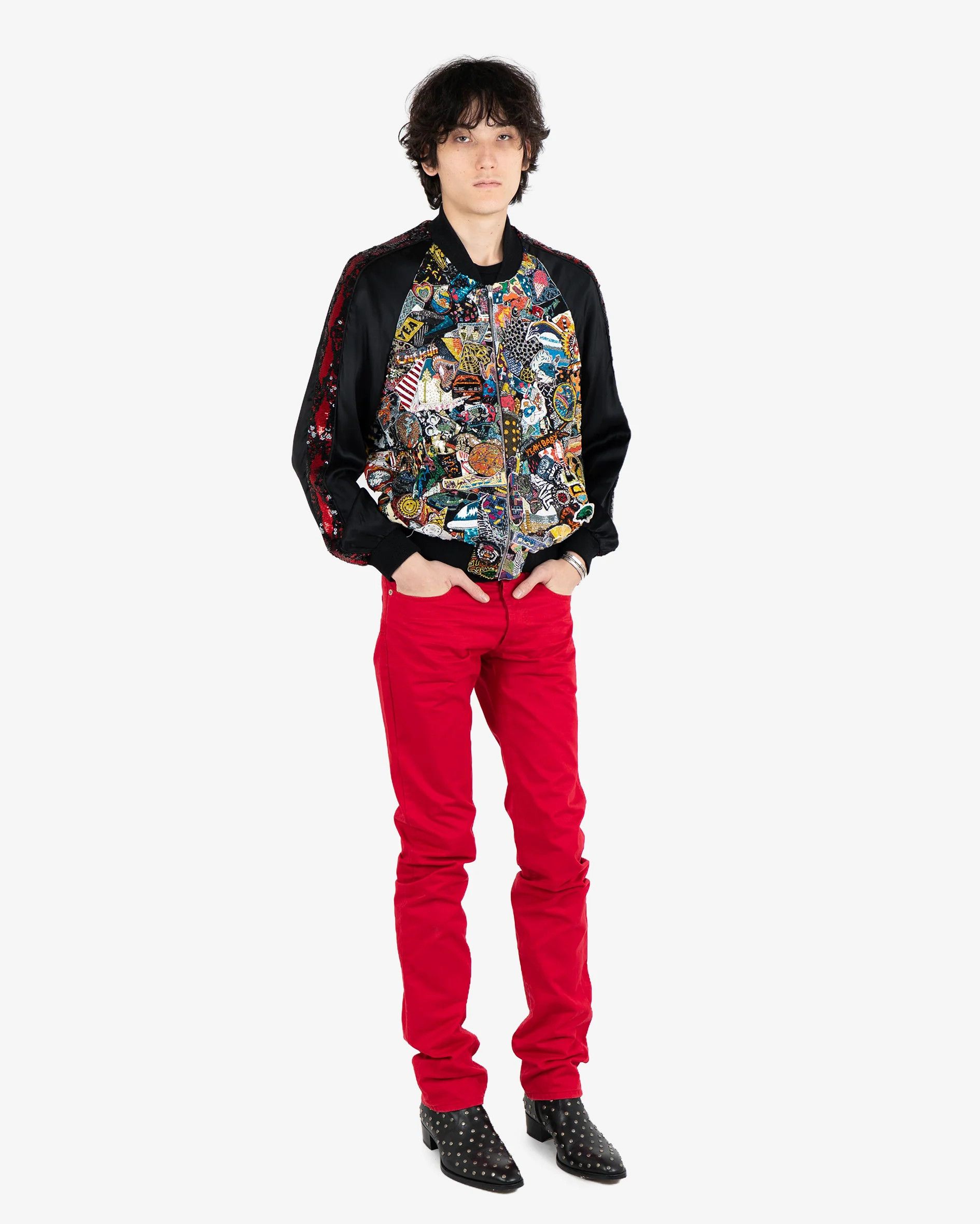 Saint Laurent Paris Sequin & Beads Souvenir Jacket (SS16) Size US M / EU 48-50 / 2 - 9 Thumbnail