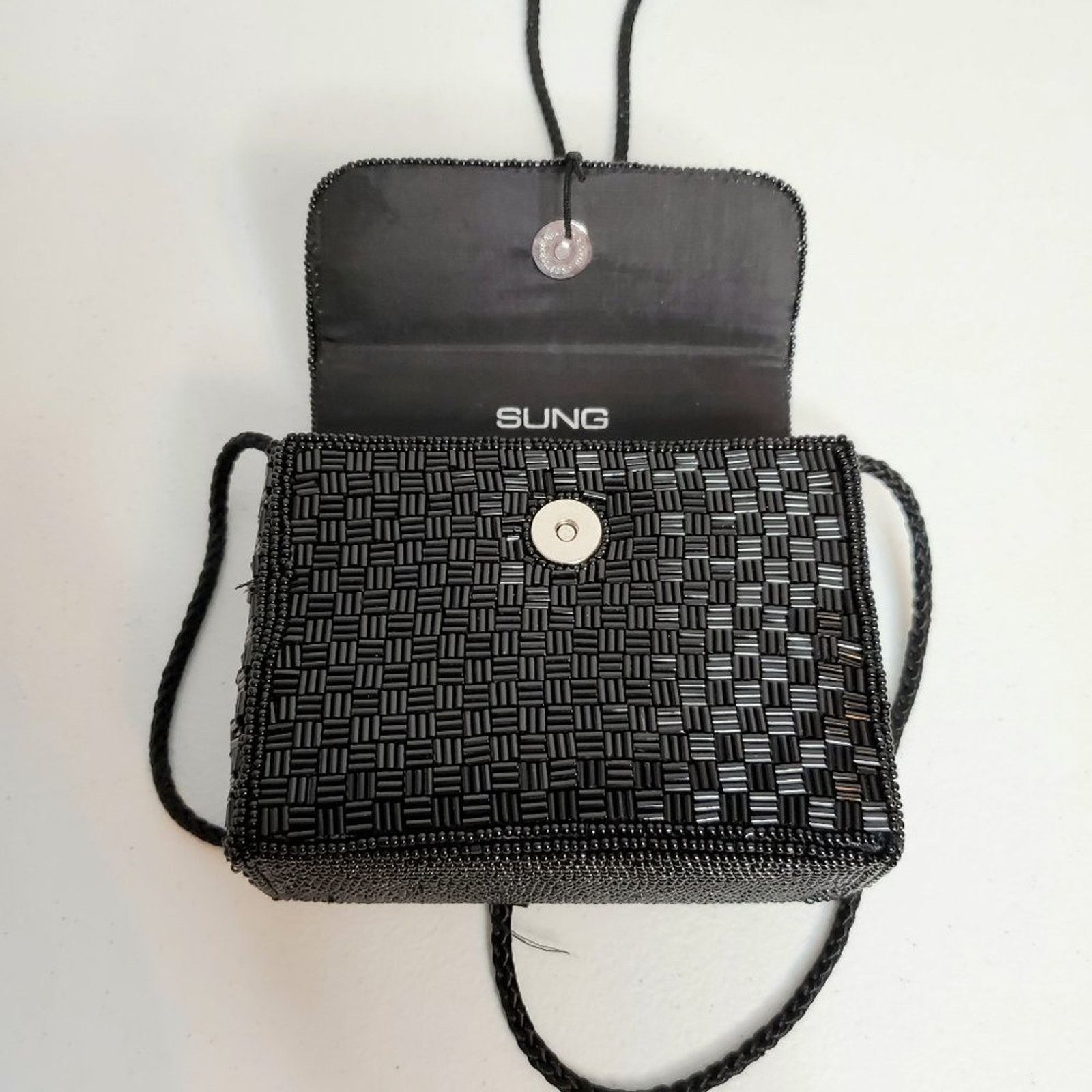 Designer Alfred Sung Square Beaded Formal Evening Shoulder Bag Size ONE SIZE - 6 Thumbnail
