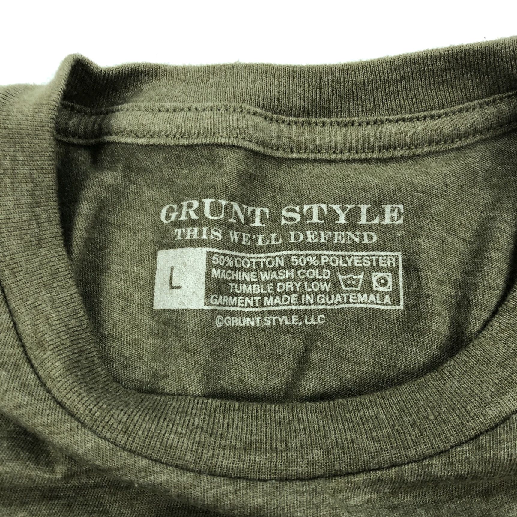 Olive Grunt Style Do Not Tread On Me Gadsden Flag T-Shirt Men's L Olive Green Size US L / EU 52-54 / 3 - 3 Thumbnail