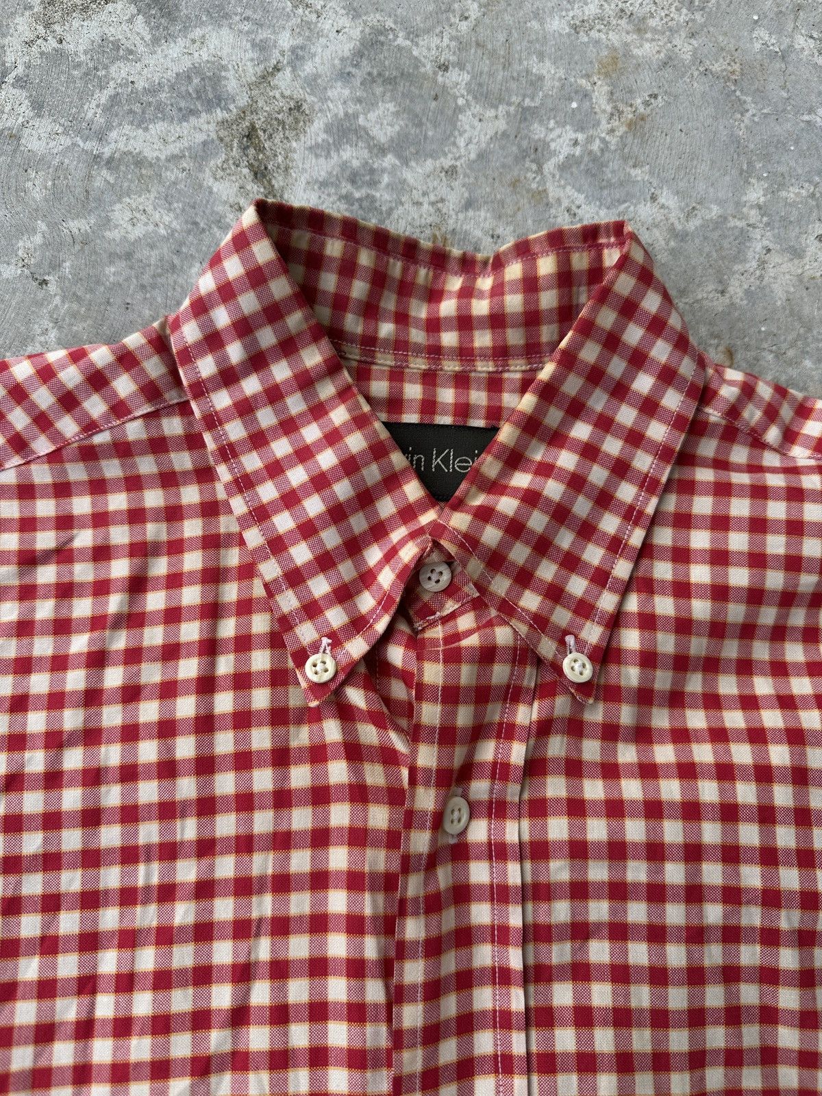 Calvin Klein Gingham checkered Oxford Button up shirt flannel plaid Size US M / EU 48-50 / 2 - 4 Thumbnail