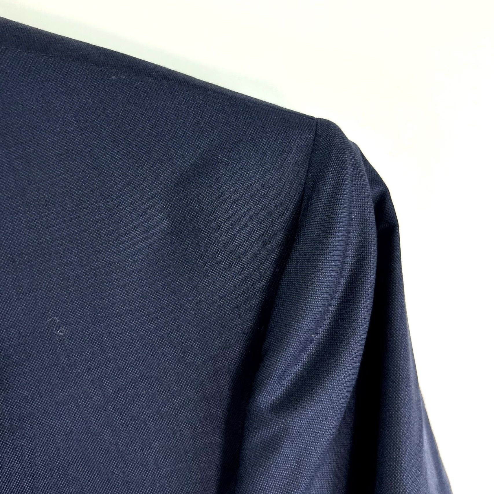 Vintage VINTAGE Black Lapel Italian Wool Blazer Mens Size 54 Blue Formal Tuxedo Jacket Single-Breasted Size 54R - 2 Thumbnail