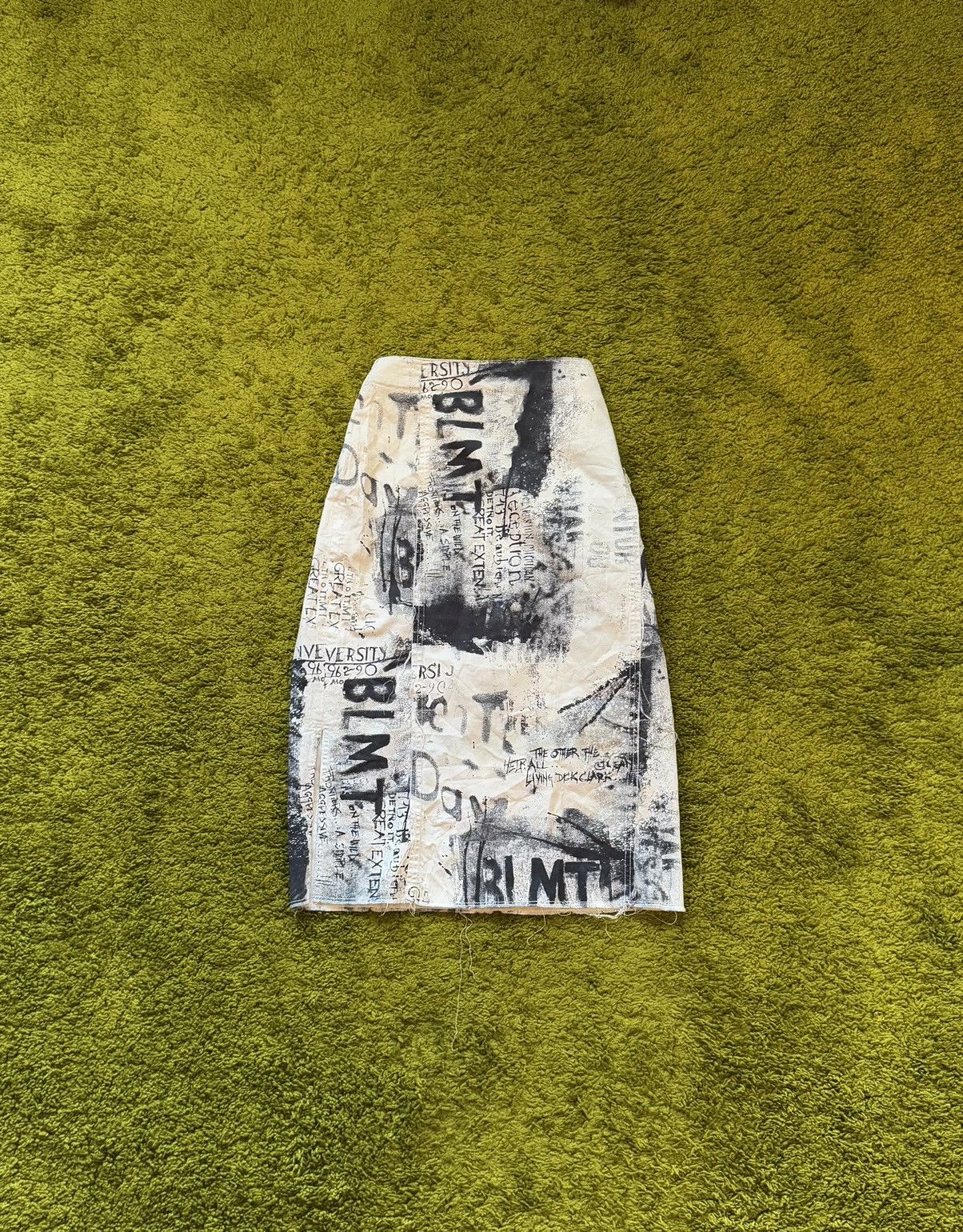 Hysteric Glamour × Vintage Y2K vintage avant garde gazette pattern skirt Size 30" / US 8 / IT 44 - 1 Thumbnail