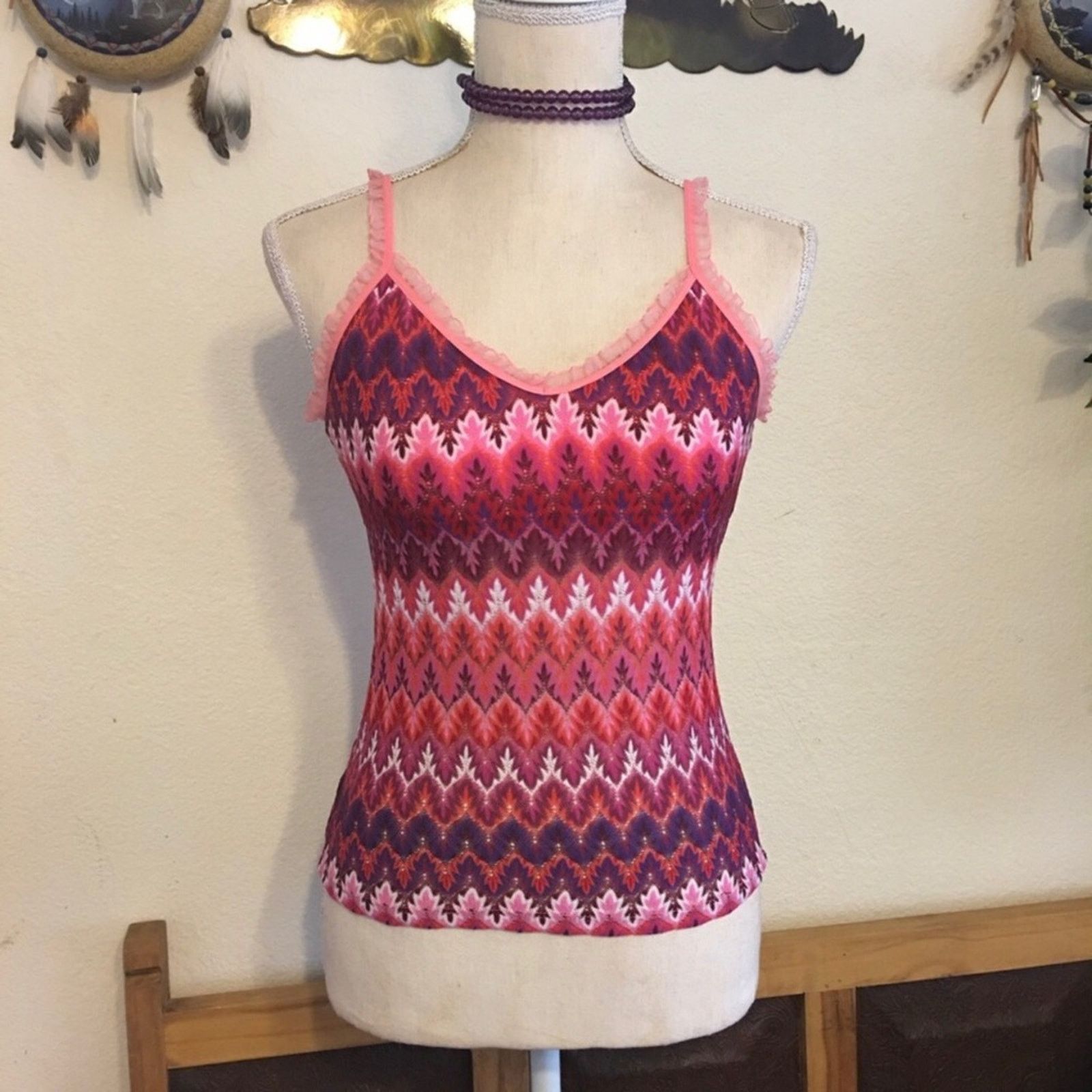 Other Moda International chevron pattern tank top cami Size S / US 4 / IT 40 - 1 Thumbnail