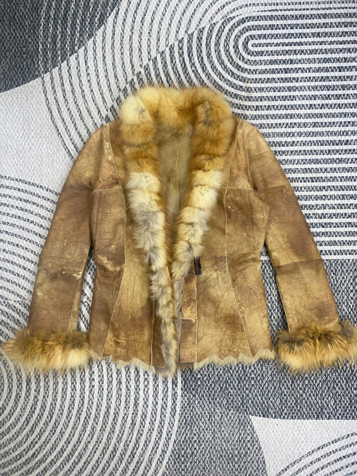 Japanese Brand Vtg Afghan Shearling Suede Fur Trim Penny Lane Coat Jacket Size M / US 6-8 / IT 42-44 - 1 Thumbnail