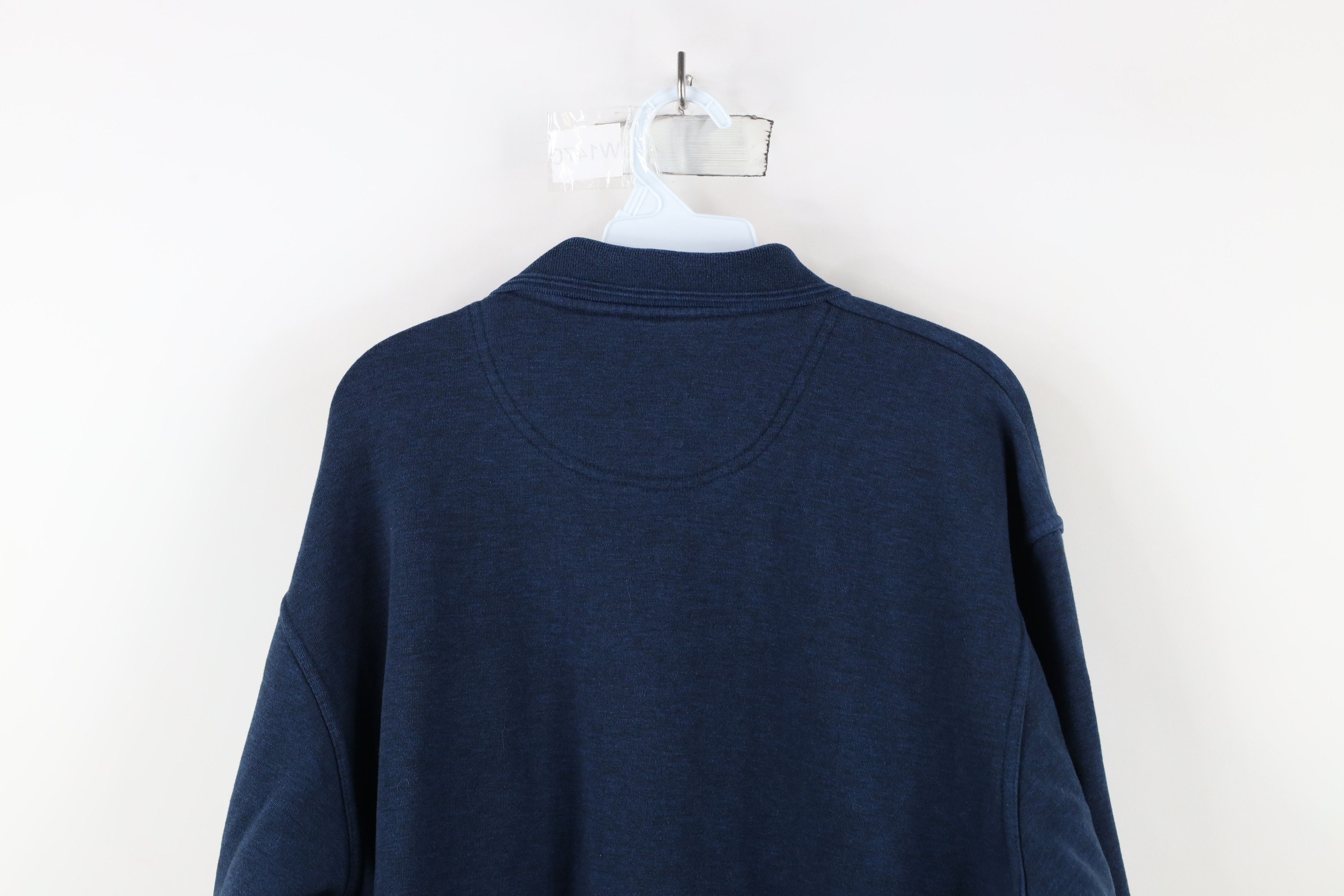 Vintage Vintage 90s Streetwear Collared Pullover Sweatshirt Blue Size US XL / EU 56 / 4 - 12 Thumbnail