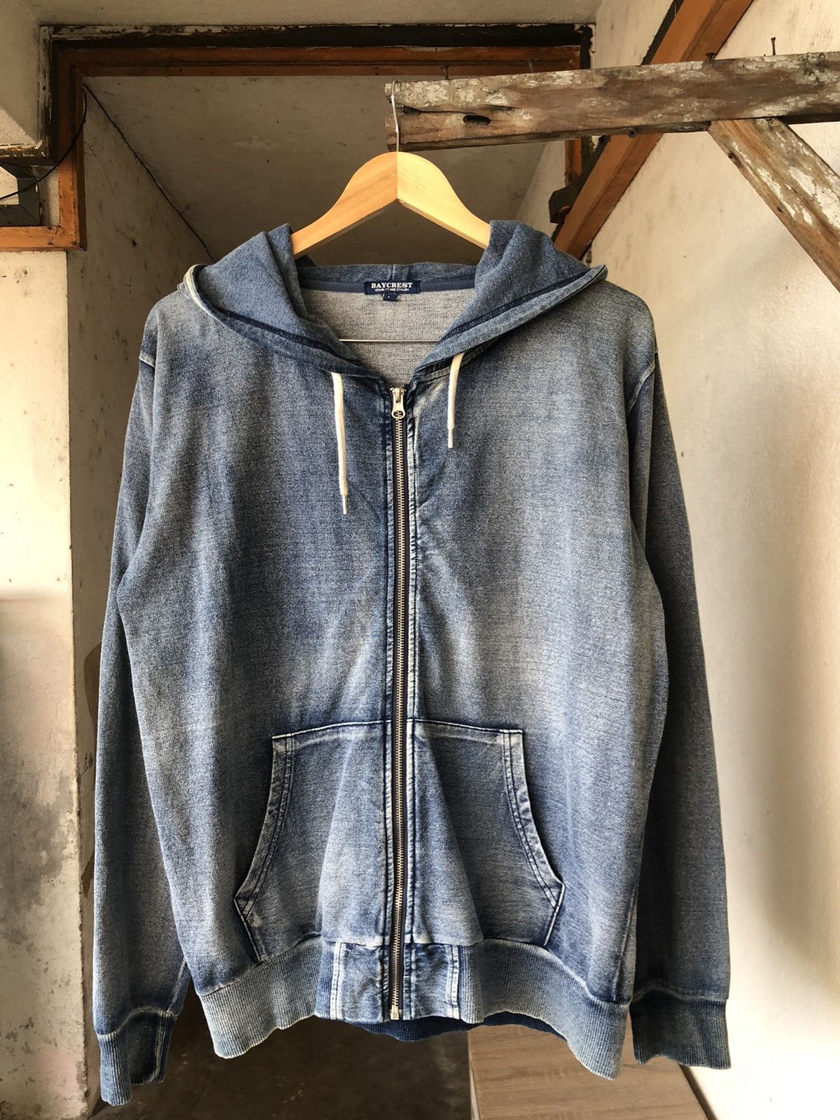Japanese Brand Rare❗️Baycrest Faded Blue Jeans Style Sweater Hoodie Size US L / EU 52-54 / 3 - 4 Thumbnail