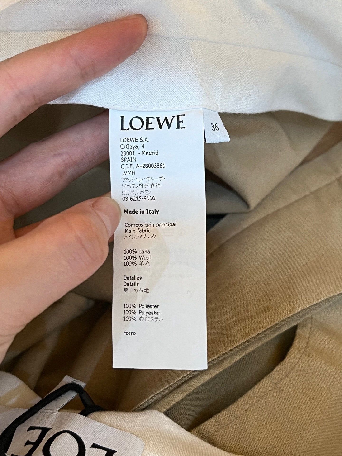 Loewe Loewe Wool-Blend Straight Trousers Size 36" / US 14 / IT 50 - 3 Thumbnail