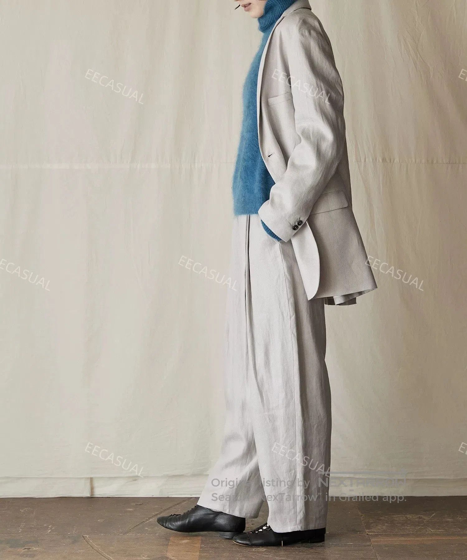 KIJIMA TAKAYUKI Suzuki Takayuki Red Wide-Legged Pants. Size US 30 / EU 46 - 3 Thumbnail