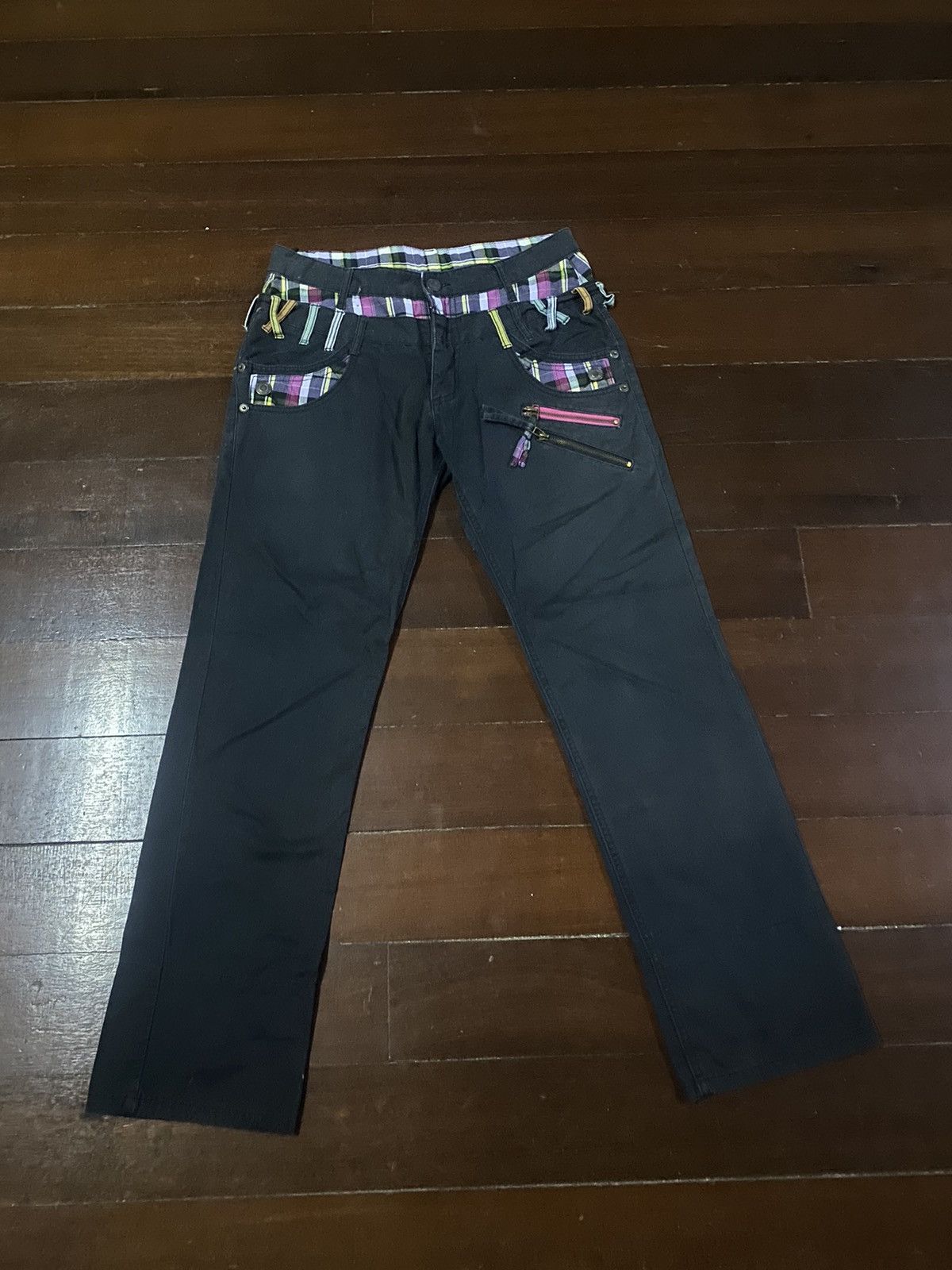 Japanese Brand Fire japanes brand double waist streetwear punks zipper Size US 34 / EU 50 - 1 Thumbnail