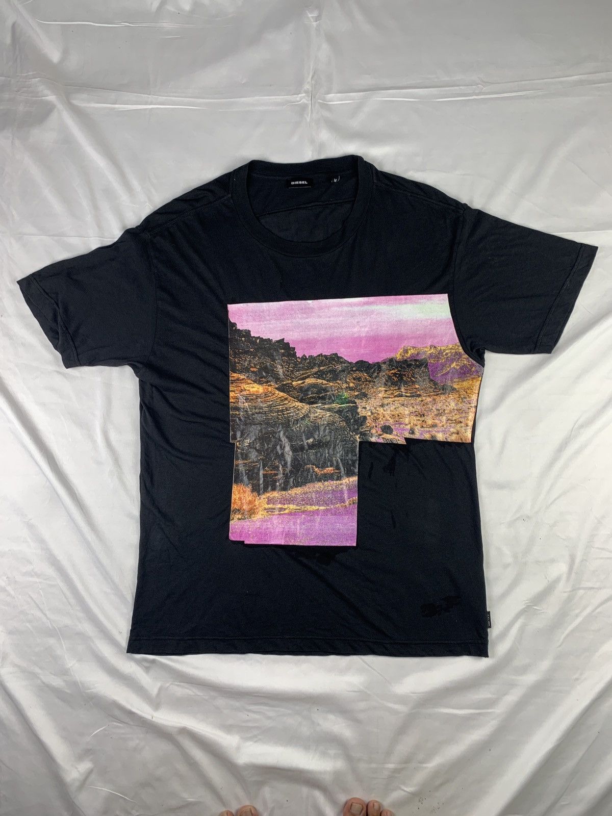 Diesel Diesel Spain Black Mega Canyon Graphic Runaway Tee Size US M / EU 48-50 / 2 - 1 Thumbnail
