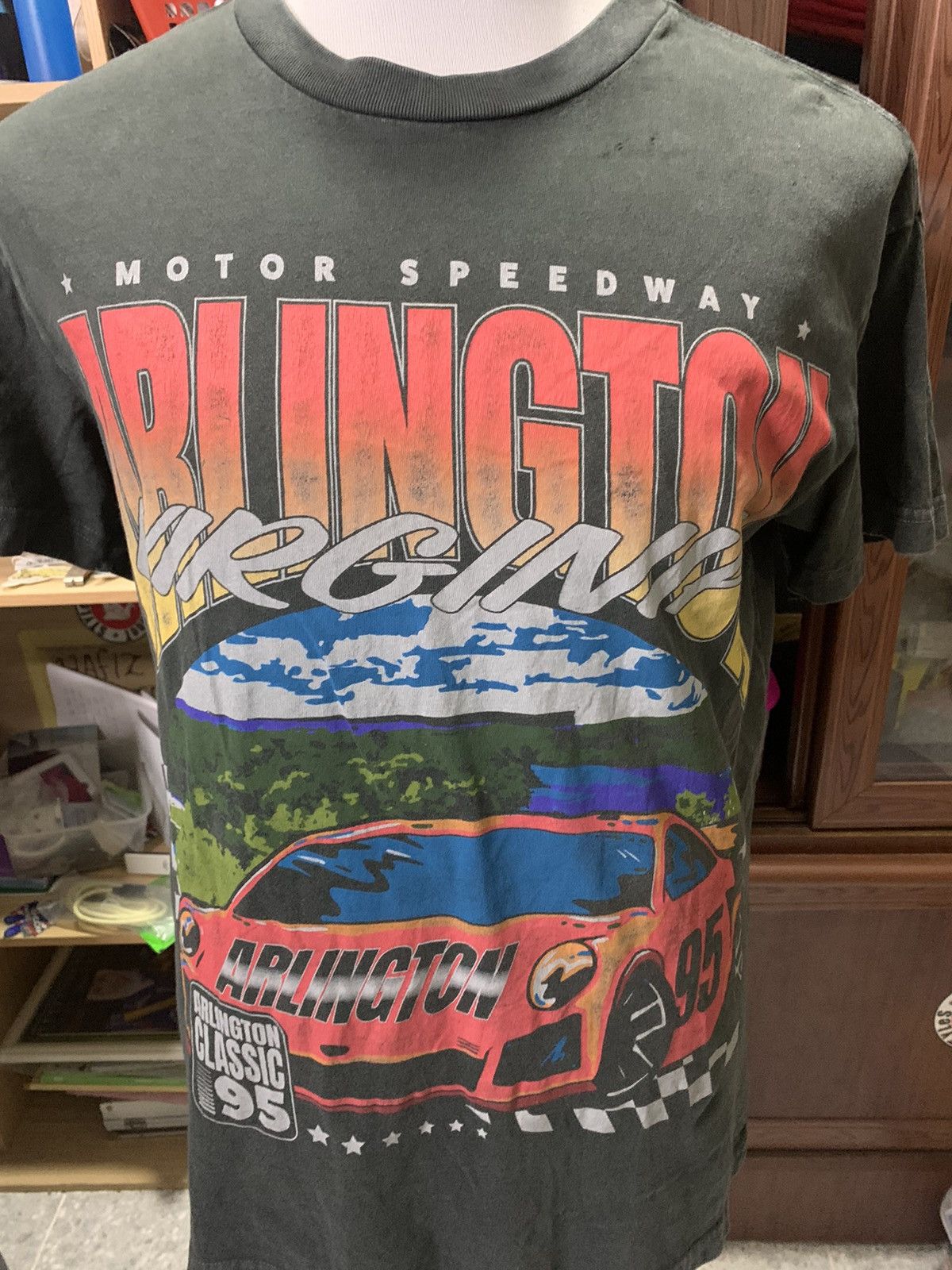 NASCAR Arlington Motor Speedway T-shirt Distressed Size US M / EU 48-50 / 2 - 2 Thumbnail