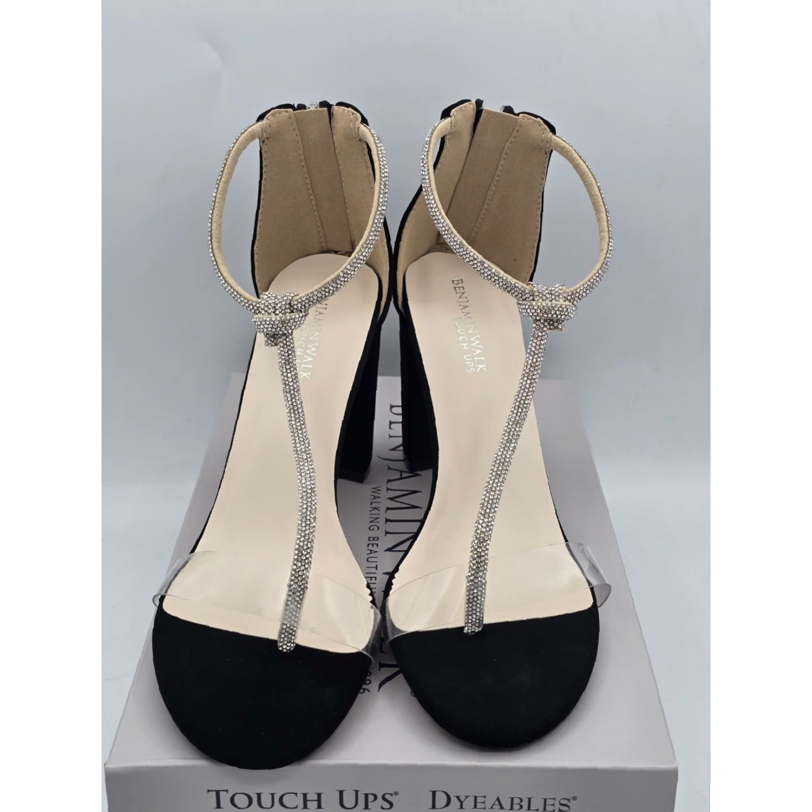 Vintage Touch Ups Sienna Heeled Sandal - Black & Rhinestone- Sz 8 M - 4724M Womens Sandal Size US 8 / IT 38 - 4 Thumbnail