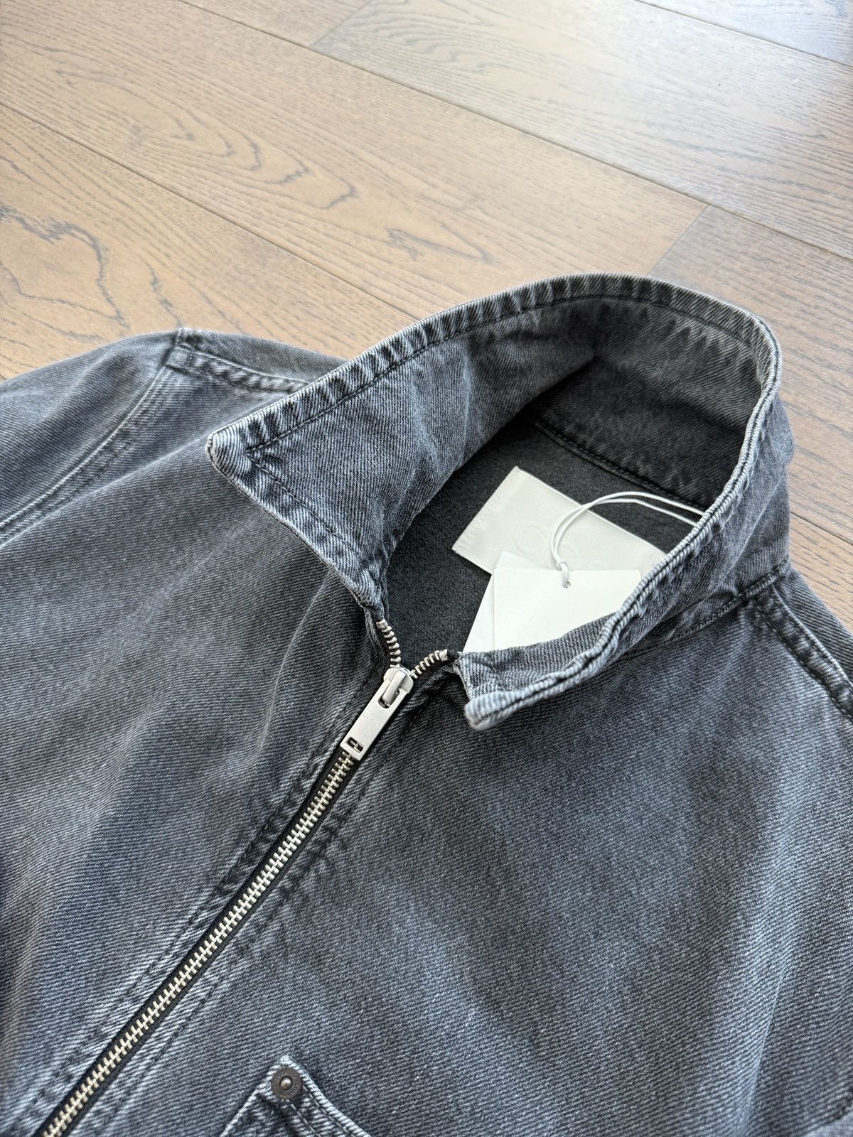 Cos COS Mens Organic Cotton Washed Charcoar Grey Denim Jacket XS Size US XS / EU 42 / 0 - 8 Thumbnail