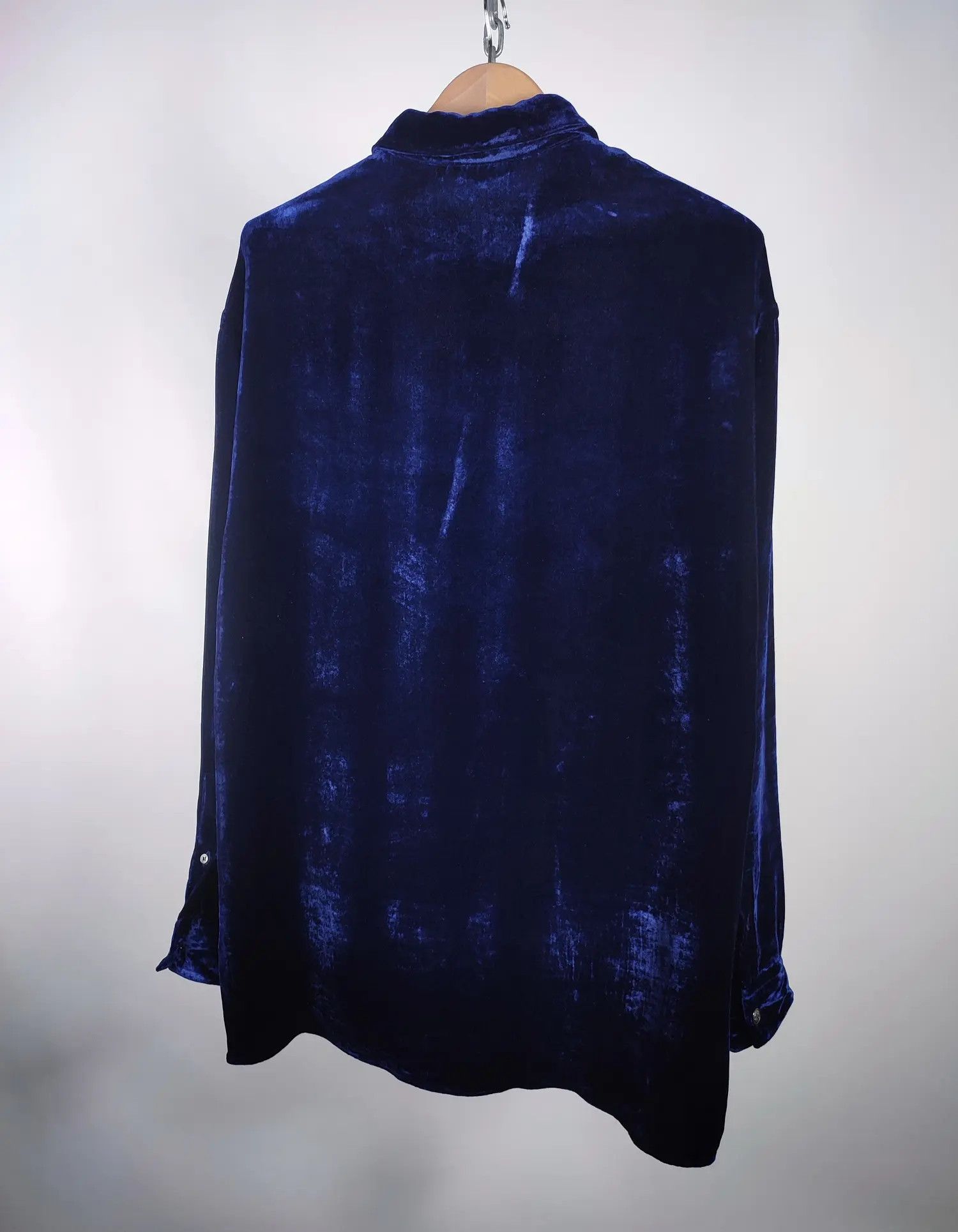 Versace Rare Versace V2 Classic Silk Mesh Velour Vintage Shirt Size US XL / EU 56 / 4 - 10 Thumbnail
