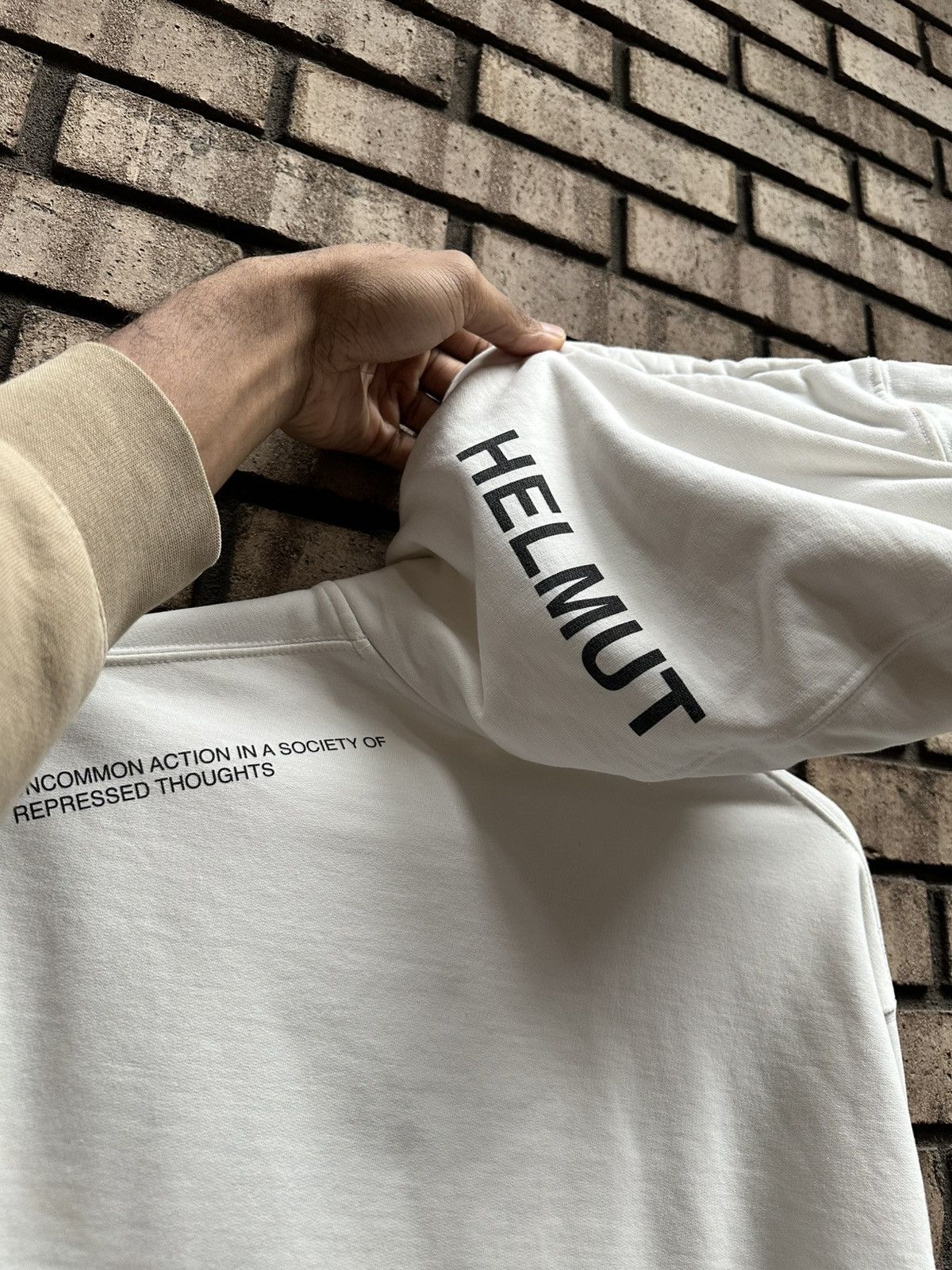 Helmut Lang Helmet Lang Index Hoodie White Size US XS / EU 42 / 0 - 5 Thumbnail