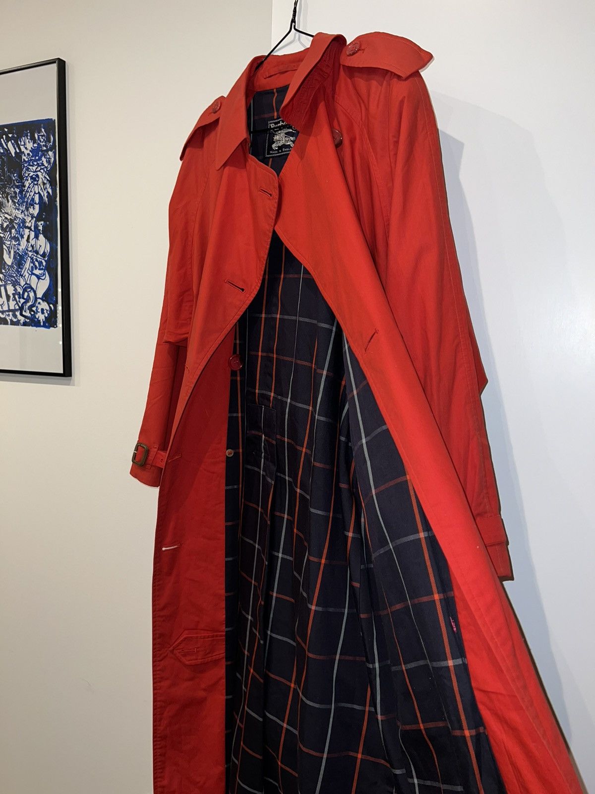 image of Burberry’S Red Trench Coat Classic Retro Jacket, Women's (Size Medium)