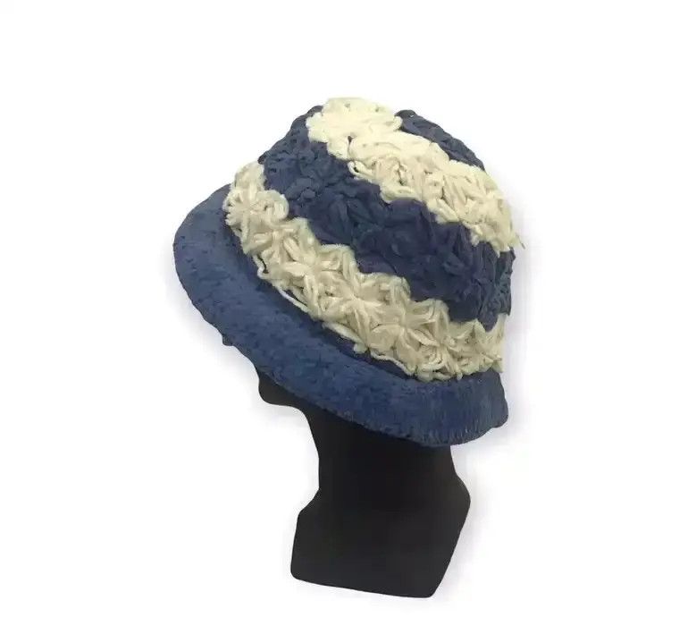 Vintage Japanese Brand Knit Bucket Hat Size ONE SIZE - 3 Thumbnail