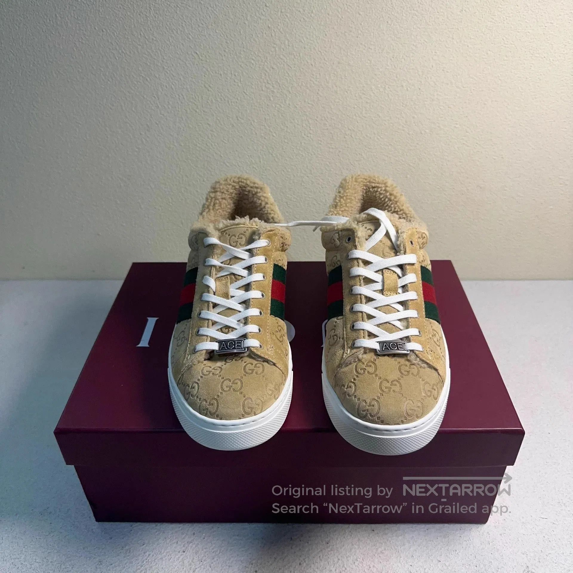 Gucci Beige Low-Top Sneakers Size 9. Size US 9 / EU 42 - 2 Thumbnail