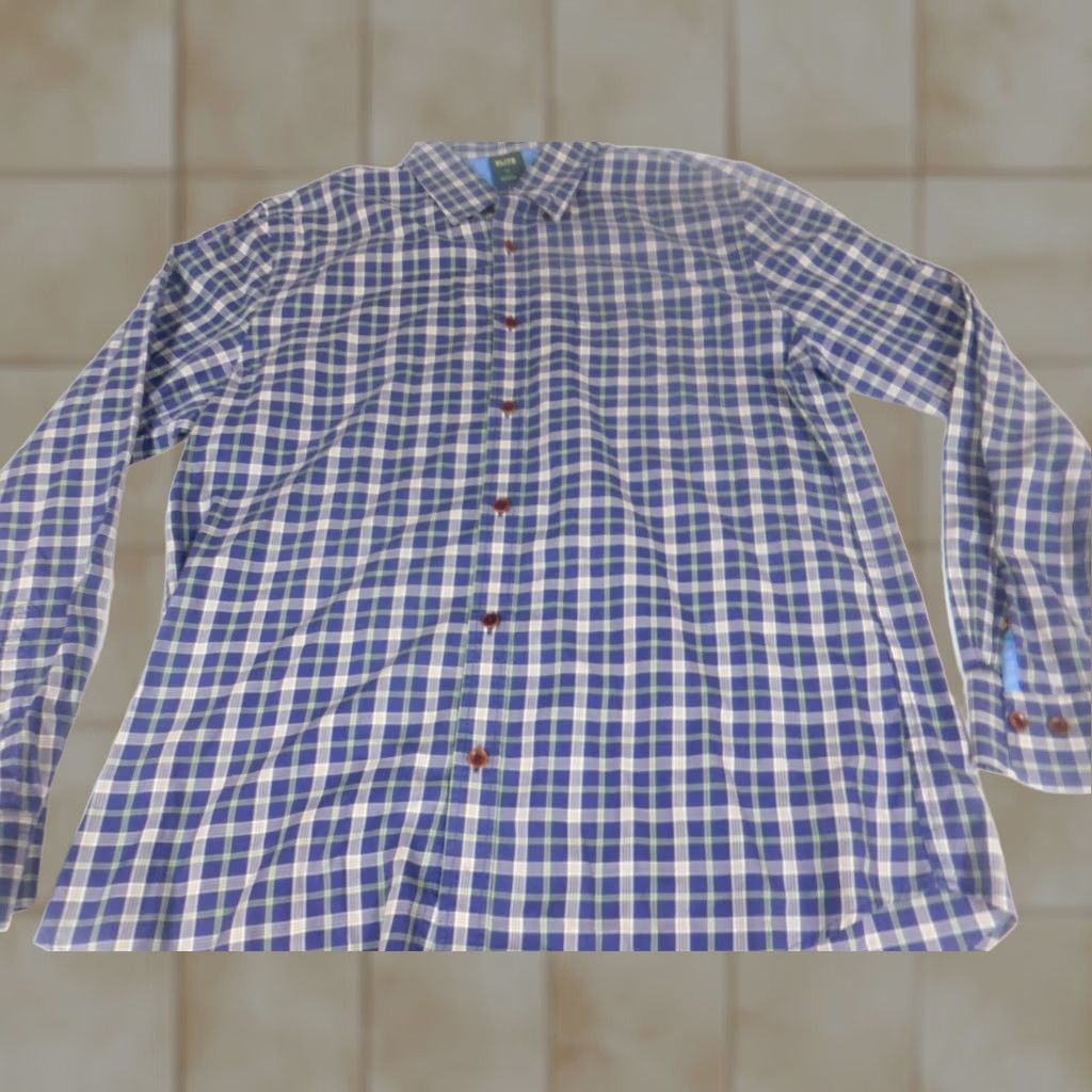 Vintage Peter England Mens Button-Down Shirt XL plaid Elite modern fit Size US XL / EU 56 / 4 - 1 Thumbnail