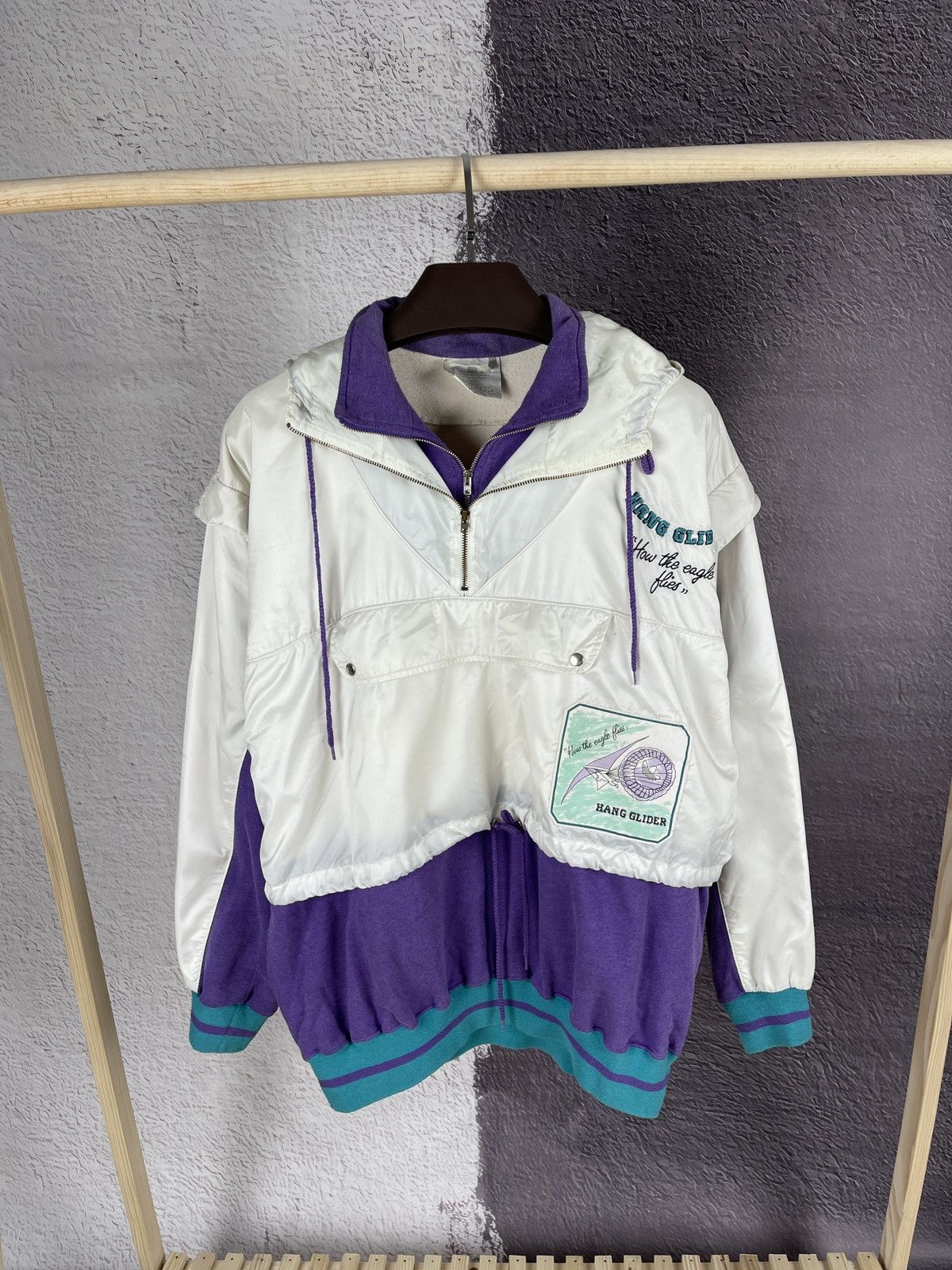 Adidas Adidas Hang Glider vintage 90s how the eagle flies anorak Size US S / EU 44-46 / 1 - 1 Thumbnail