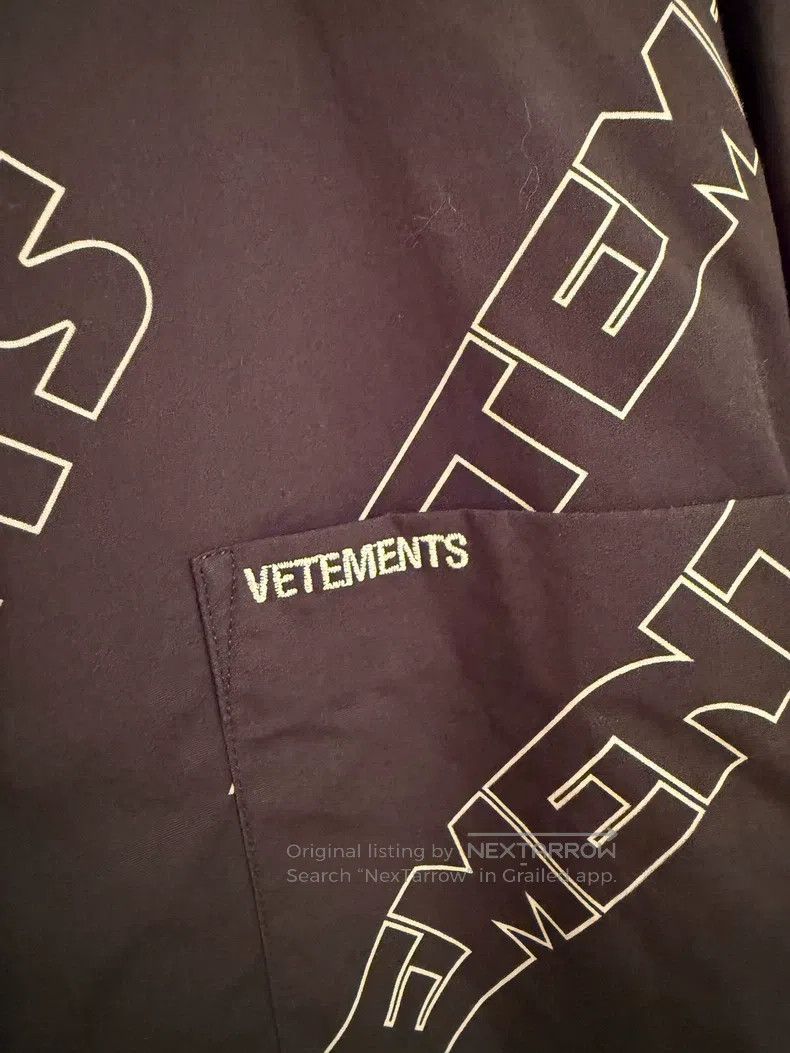 Vetements Vetements Black Full Print Shirt Size US XS / EU 42 / 0 - 4 Thumbnail