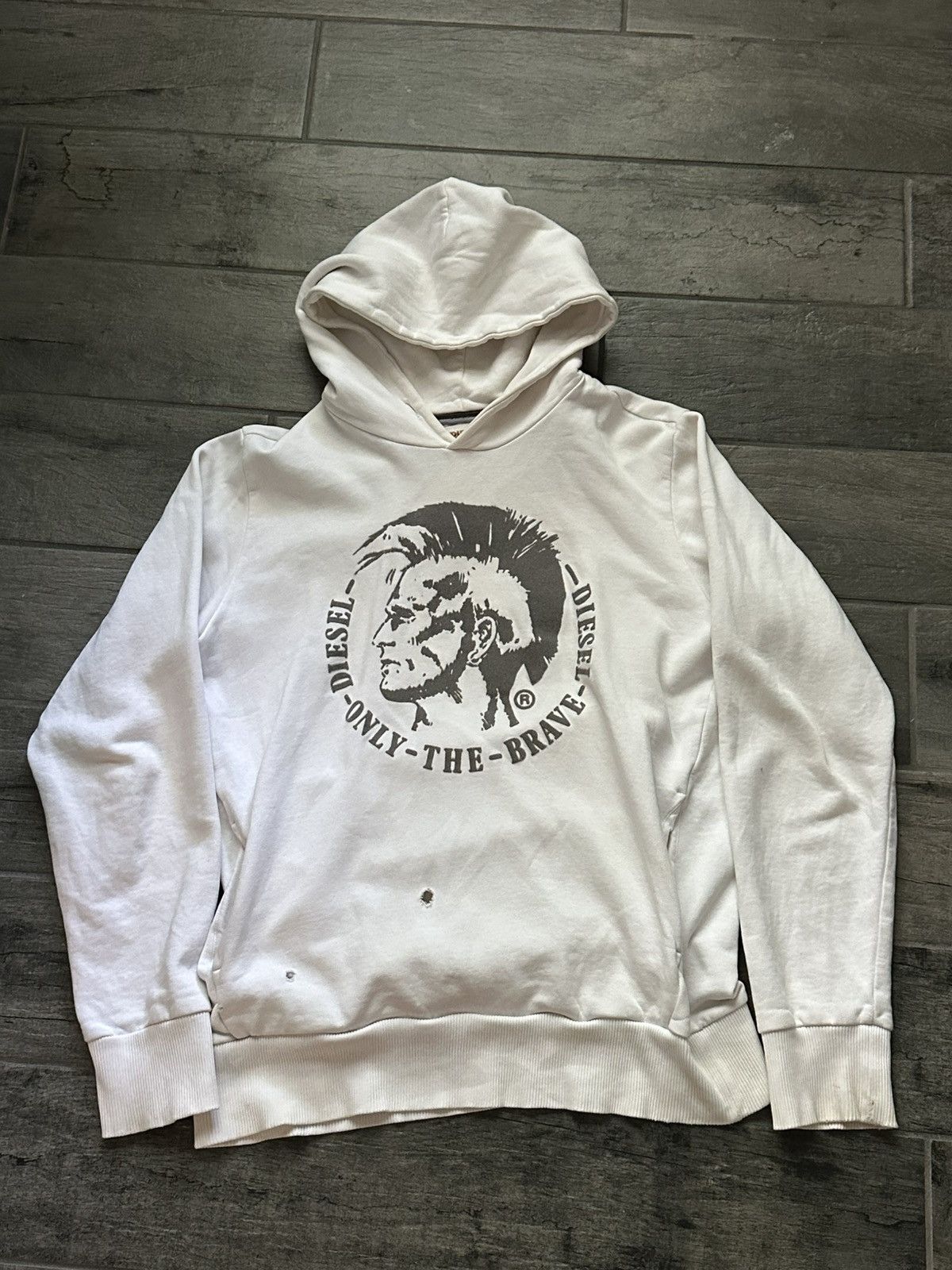 Diesel White Diesel Hoodie Size US M / EU 48-50 / 2 - 1 Thumbnail