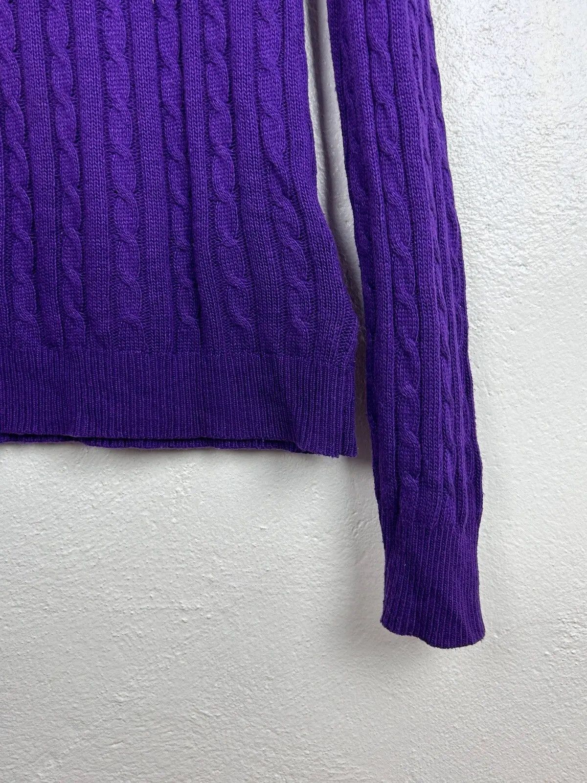 Polo Ralph Lauren Vintage Lauren By Ralph Lauren Cable Knit Wool Sweater Size M / US 6-8 / IT 42-44 - 3 Thumbnail
