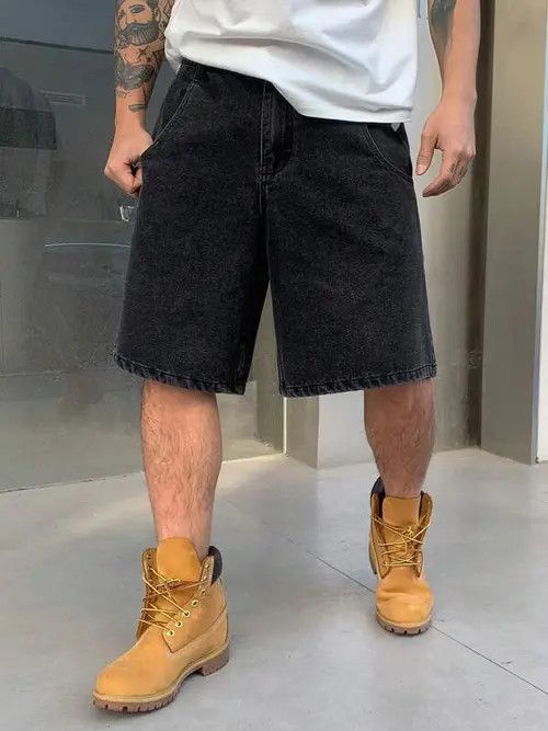 Jean Washed denim vintage street shorts Size US 33 - 2 Thumbnail