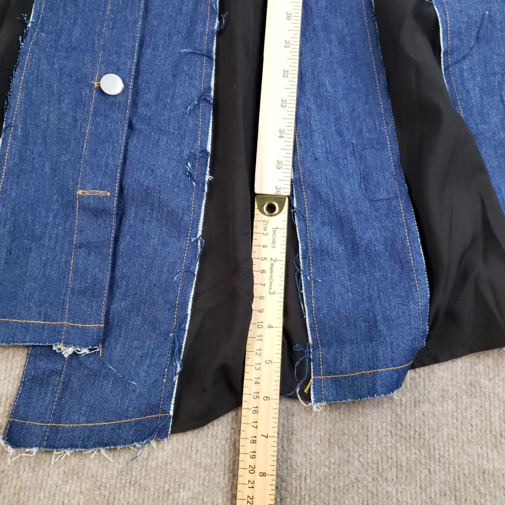 Denime Beulah Denim Dress Womens Size Small Blue Belted Button Up Stretch Fit Flare Size S / US 4 / IT 40 - 5 Thumbnail