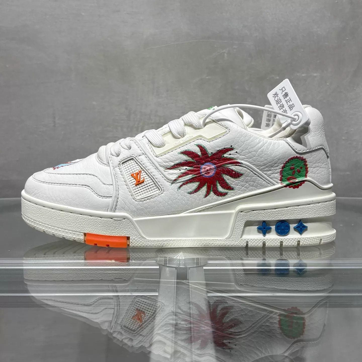Louis Vuitton LV Trainer x YayoiKusama White UK2.5/36.5 YH25039 Size US 5 / IT 35 - 3 Thumbnail