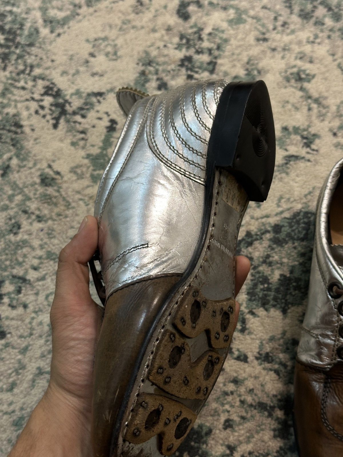 C.P. Company C.P. Company x Pantofola D'oro Oxford Leather Silver Shoes Size US 5 / EU 37 - 20 Thumbnail