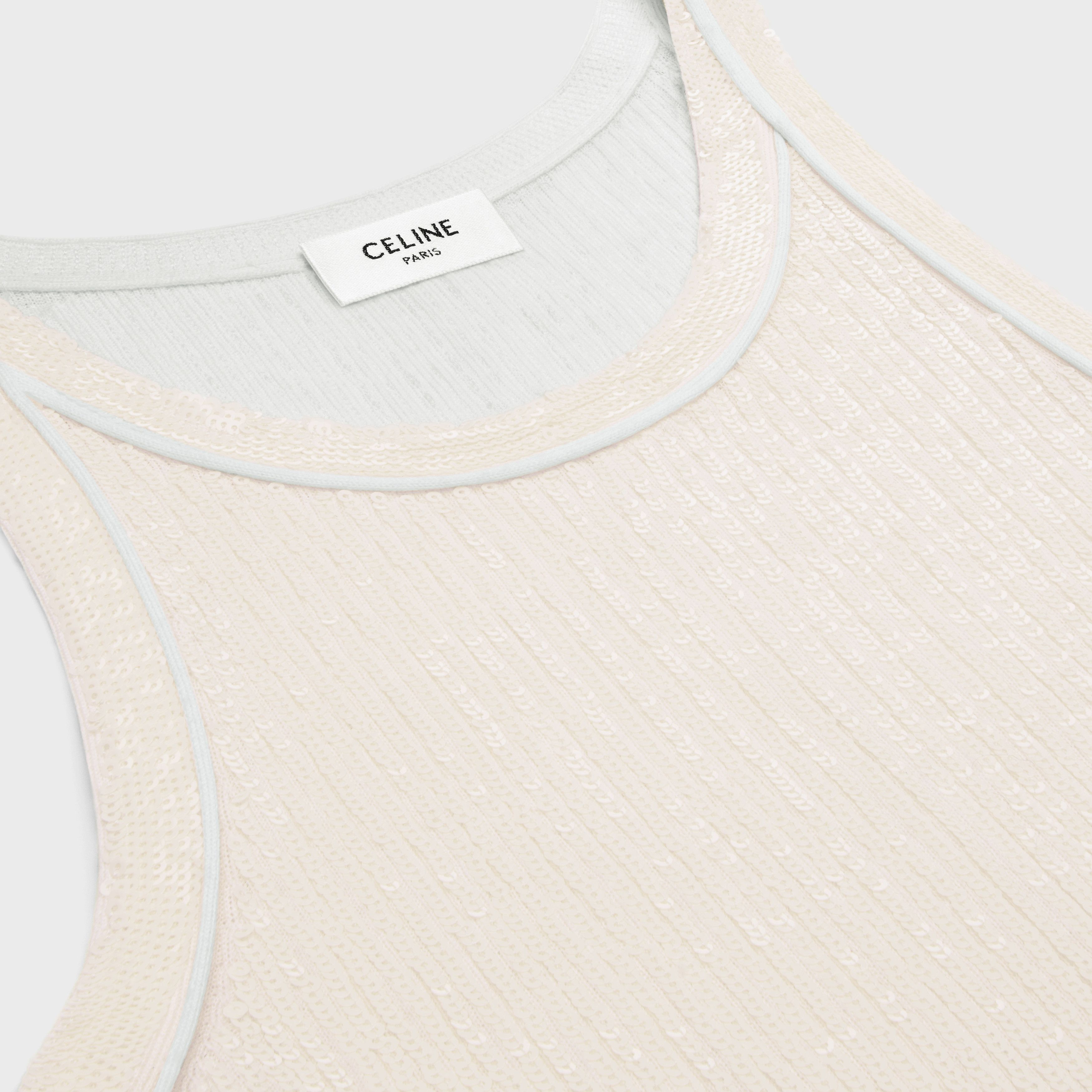 Celine o1w1db10925 2ADM0764U Tank Top in Beige Size XS / US 0-2 / IT 36-38 - 3 Thumbnail