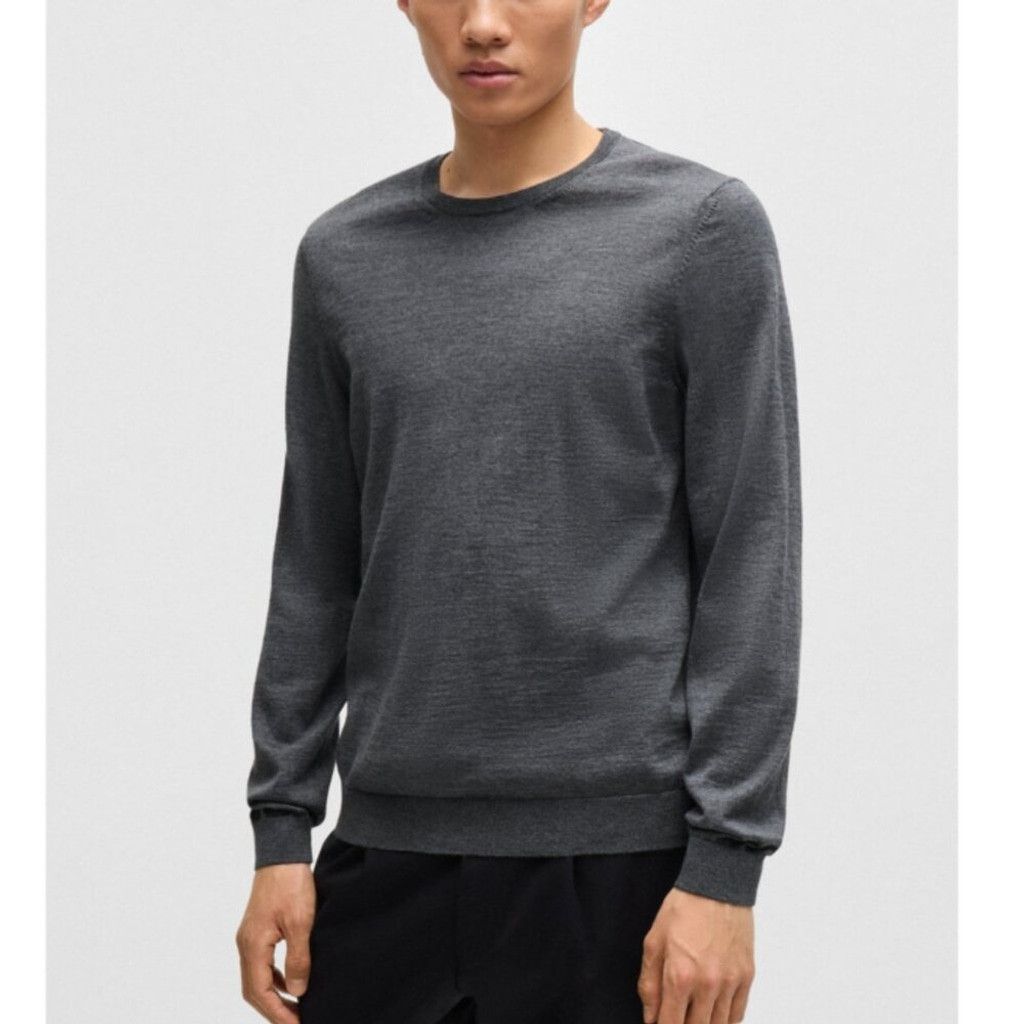 Hugo Boss BOSS by HUGO BOSS Leno Crew Neck Grey Jumper Sweater Size S Size US S / EU 44-46 / 1 - 1 Thumbnail