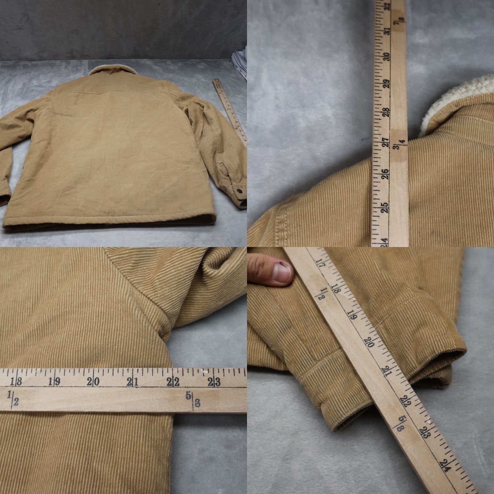 Levi's Levi's Trucker Jacket Mens Medium Beige Corduroy Sherpa Lined Rugged Full Zip Size US M / EU 48-50 / 2 - 9 Thumbnail
