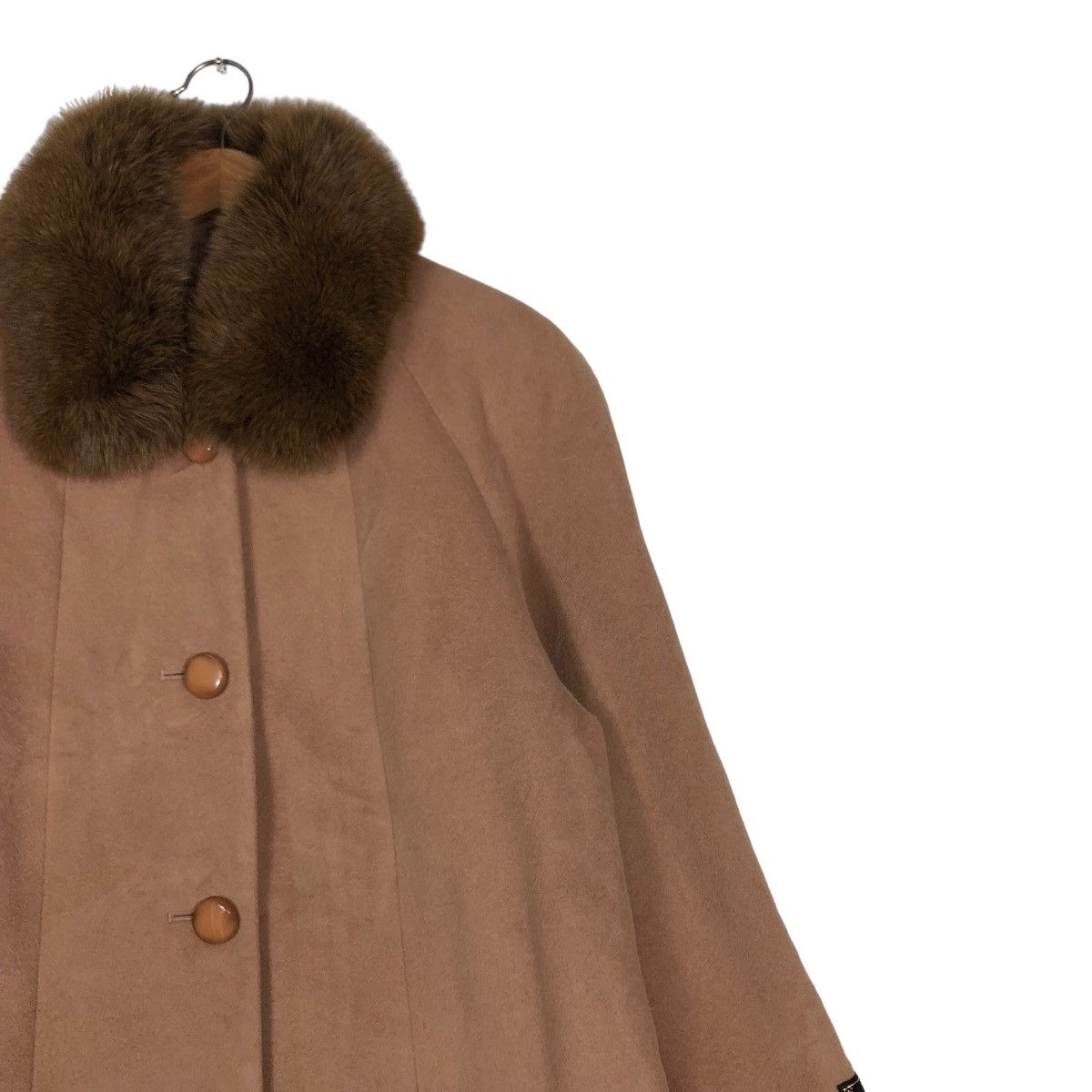 Japanese Brand 🔥Vintage Long Jacket Wool Cashmere Antraci Mink Fur Collar Size US M / EU 48-50 / 2 - 6 Thumbnail