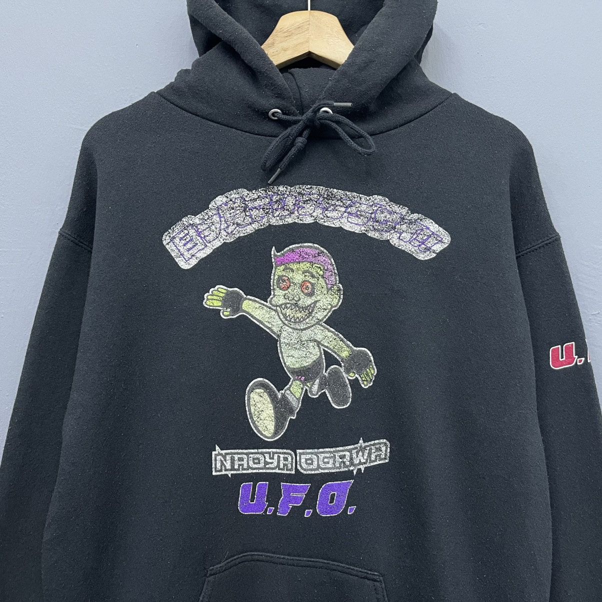 Tultex Vintage Y2K Naoya Ogawa UFO Wrestling Hoodie Size US M / EU 48-50 / 2 - 3 Thumbnail