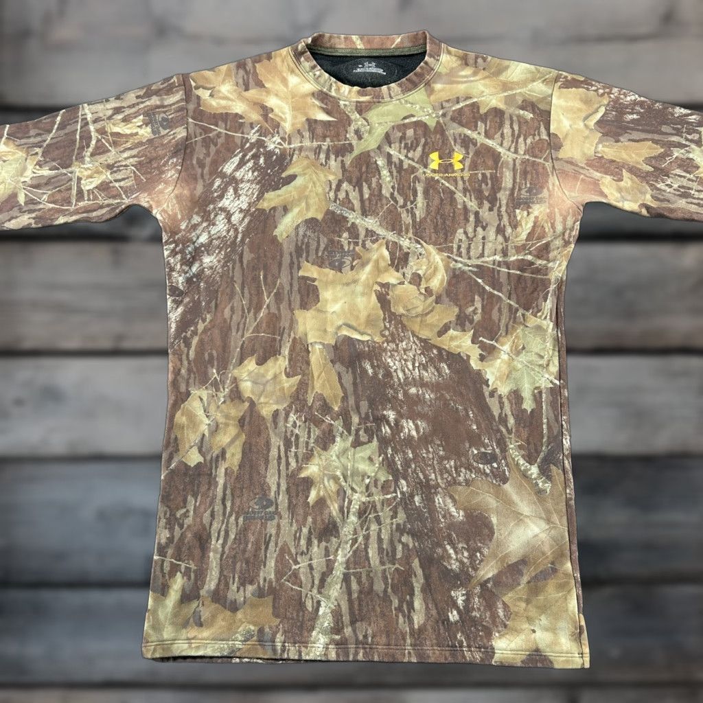 Under Armour Under Armour Shirt Mens XL Realtree Camo Mock Neck Fitted Compression Polyester Slim Multicolor 90s Camouflage Long Sleeve Size US XL / EU 56 / 4 - 1 Thumbnail