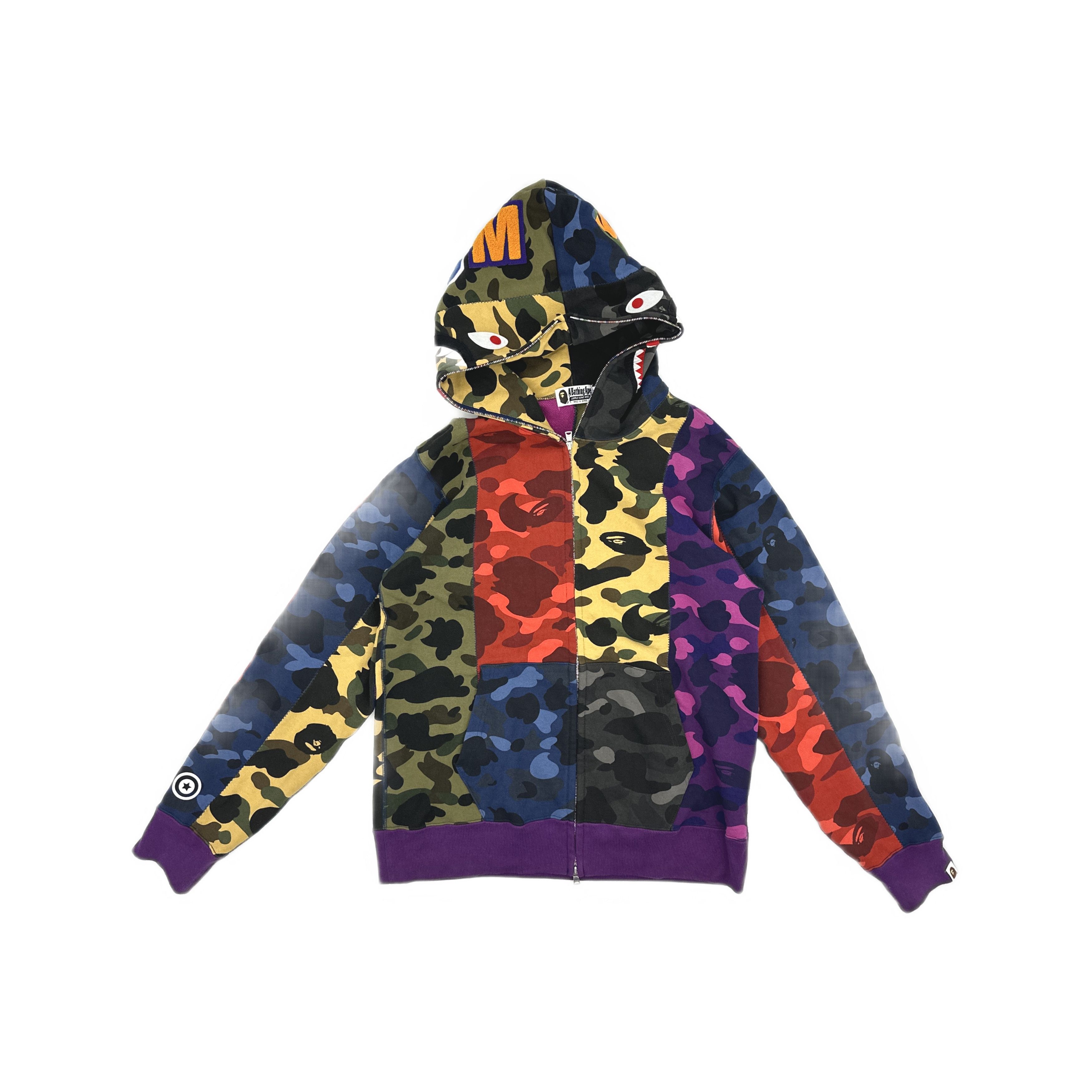 Bape A Bathing Ape Patchwork Shark Hoodie XL Size US XL / EU 56 / 4 - 1 Thumbnail
