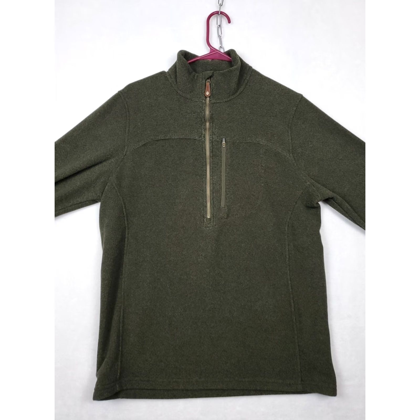 Vintage Sherpa Adventure Gear Mens Medium 1/2 Zip Fleece Jacket Green Hiking Winter Fall Spring Outdoor Outdoors Mens Size US M / EU 48-50 / 2 - 2 Thumbnail
