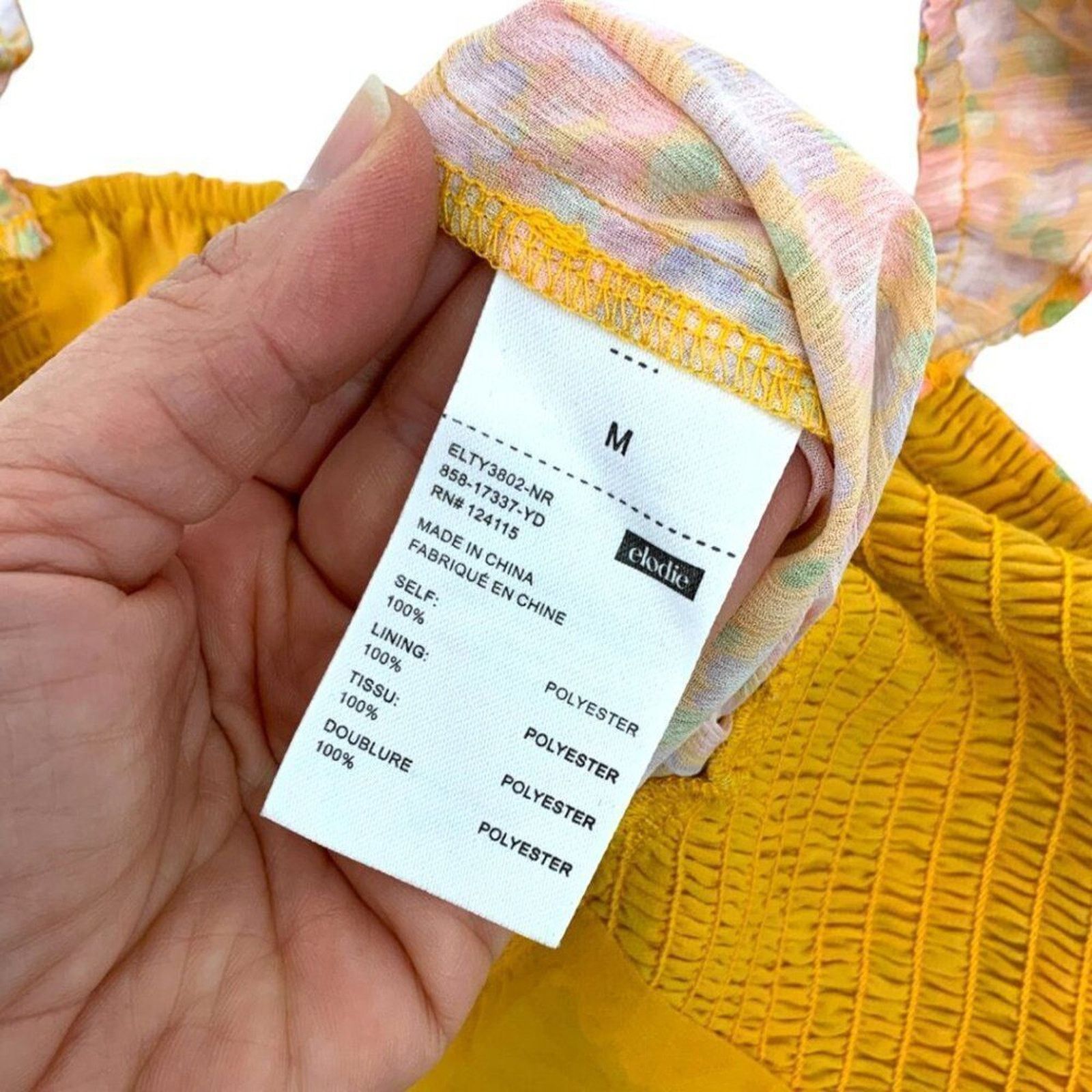 Other Elodie Ruched Ruffle Sleeve Top Orange Medium NWOT $35 MSRP Size M / US 6-8 / IT 42-44 - 6 Thumbnail