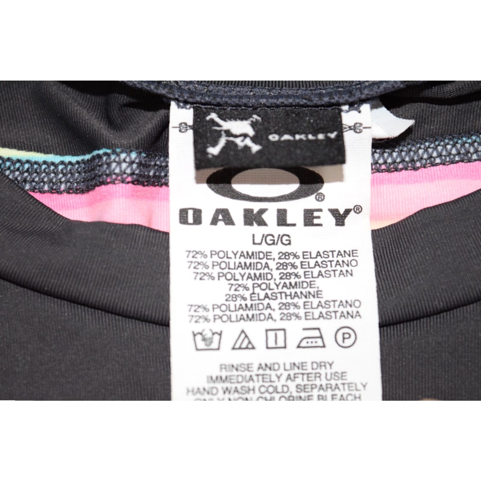 Oakley OAKLEY Cropped Workout Top Long Sleeve Women's Activewear Size L Multicolor Striped Breathable Size L / US 10 / IT 46 - 4 Thumbnail