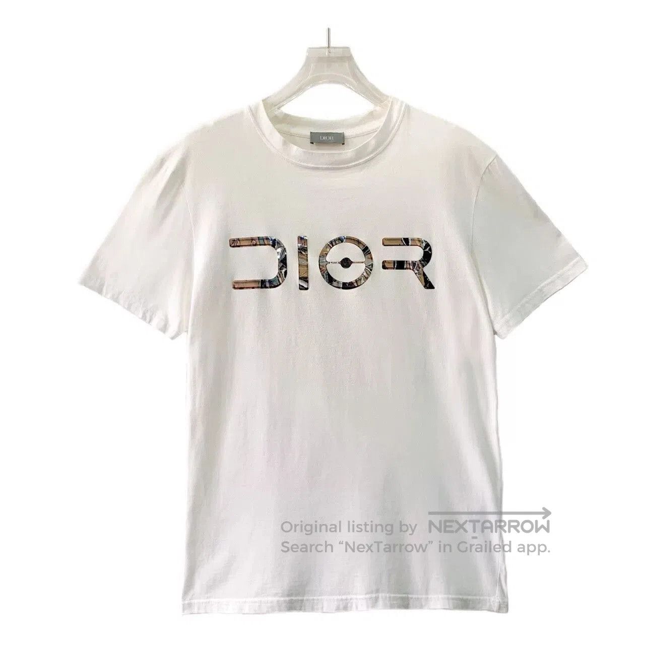Dior white dior logo cotton t. Size US S / EU 44-46 / 1 - 1 Thumbnail