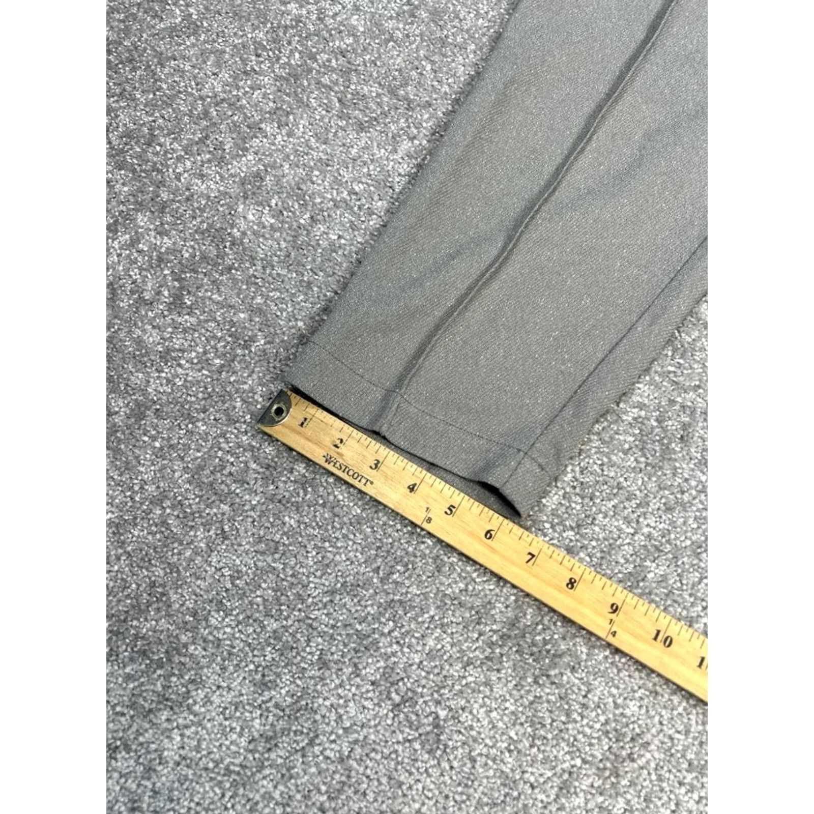 Loft Loft Dress Pants Womens 12 Gray Pleated High Rise Tapered Paperbag Tie Waist Nylon Blend Dress Pants Loft Women's 12 Gray Size 34" / US 12 / IT 48 - 6 Thumbnail