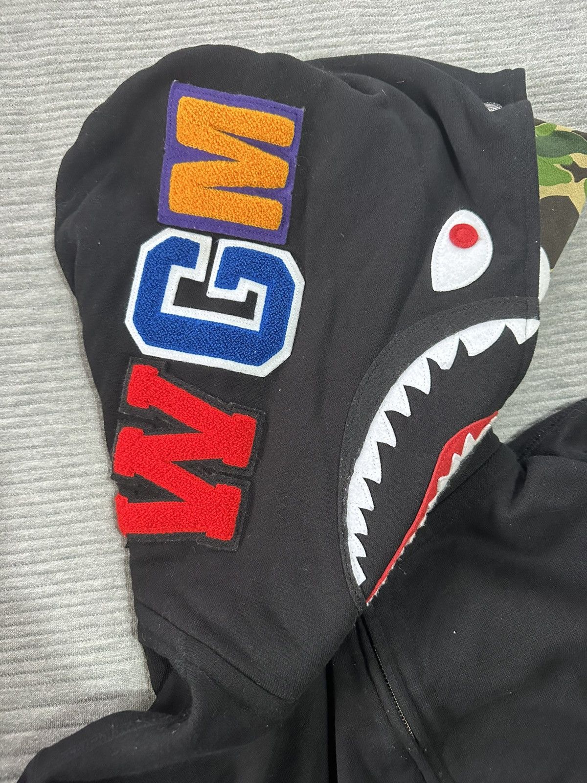 Bape ABC Camo Shark Wide Fit Full Zip Double Hoodie