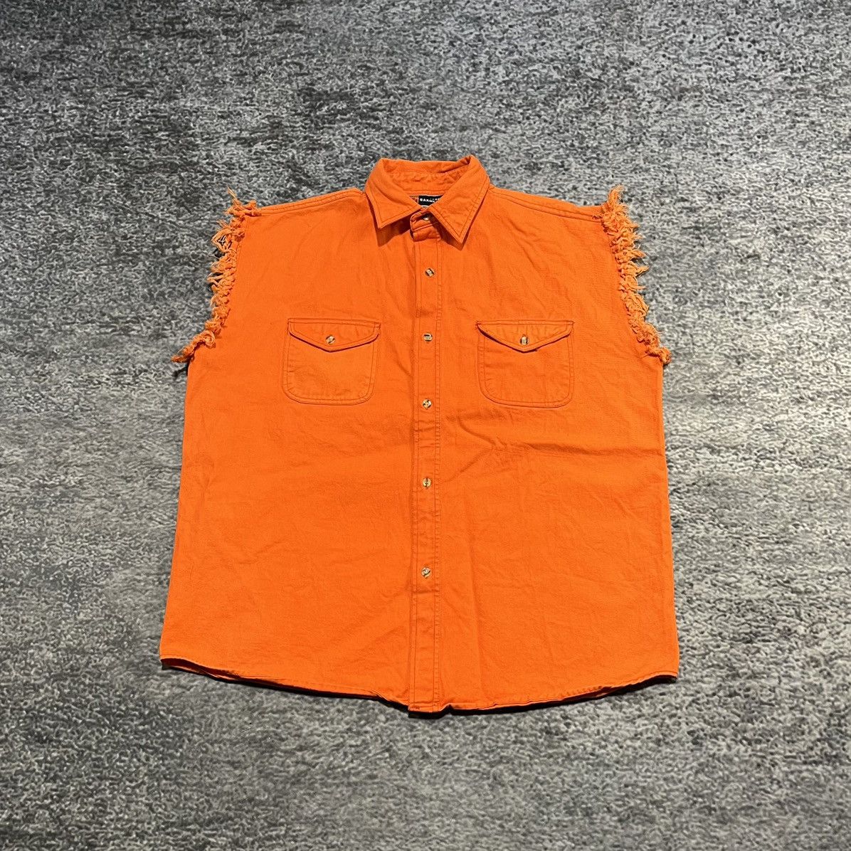 Vintage VINTAGE Y2K FUNNY HUMOR NSFW GRUNGE BIKER VEST LARGE ORANGE Size US L / EU 52-54 / 3 - 2 Thumbnail