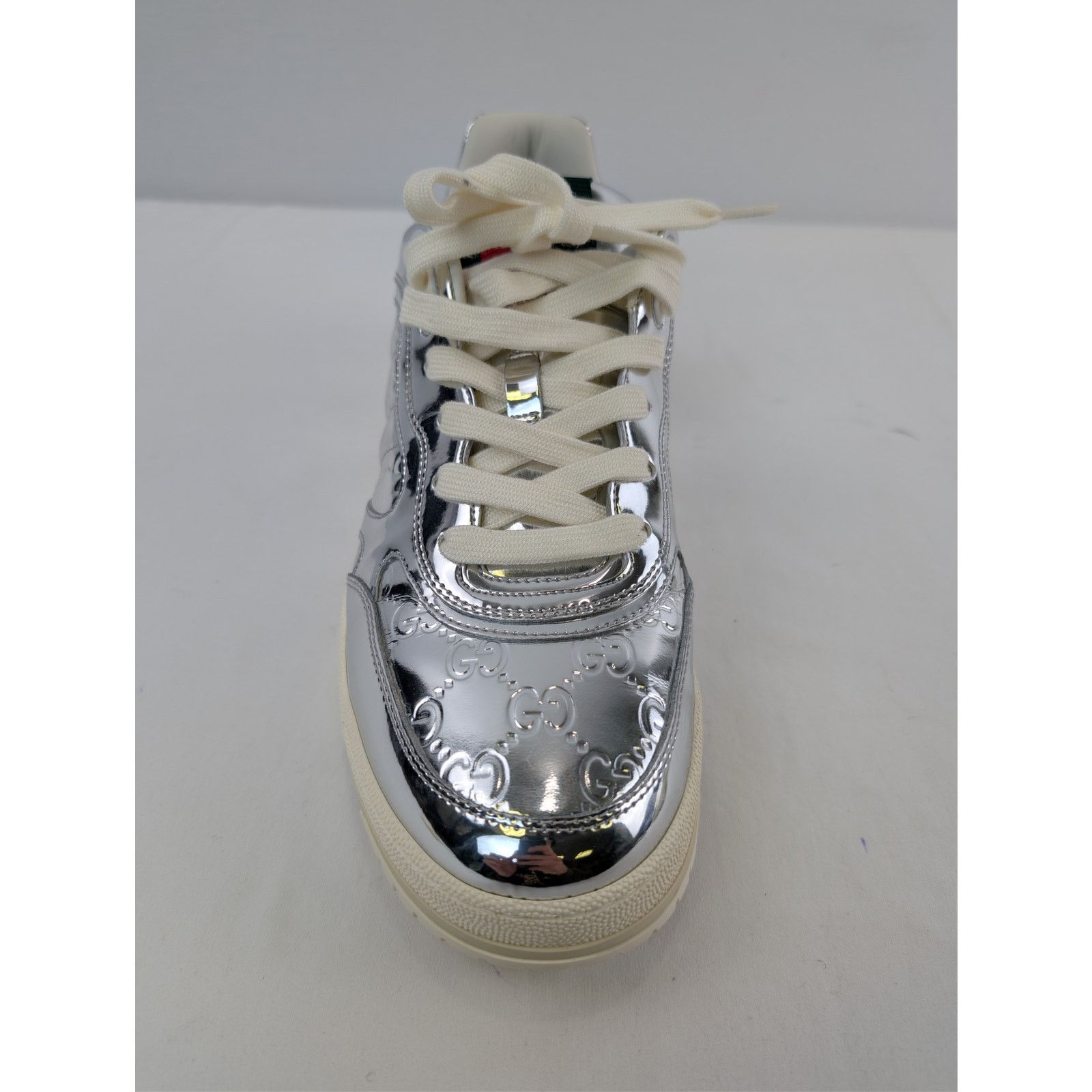 Gucci o1rshd1 Re-Web Sneaker in Glam Mirror / Glow Silver / Silver Size US 10 / EU 43 - 14 Thumbnail